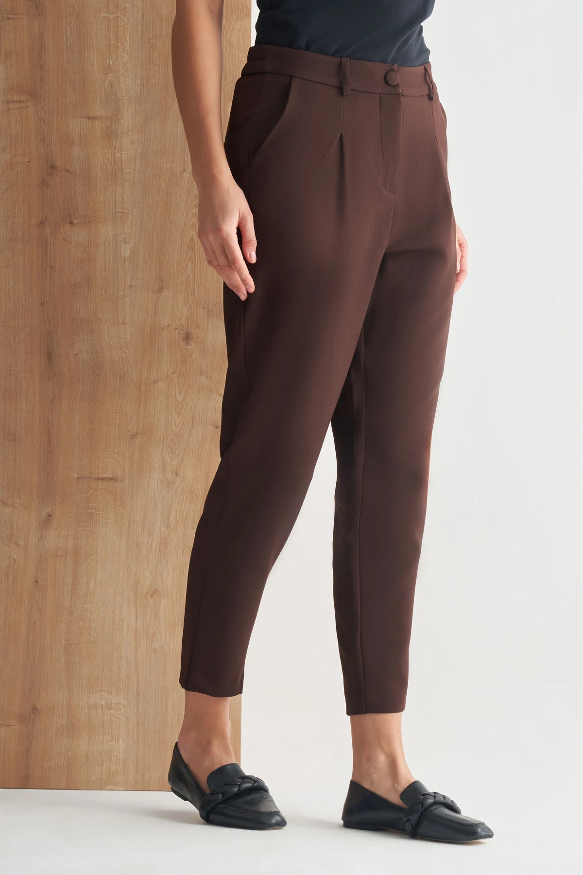 Modern Kesim Rahat Pantolon - kahve