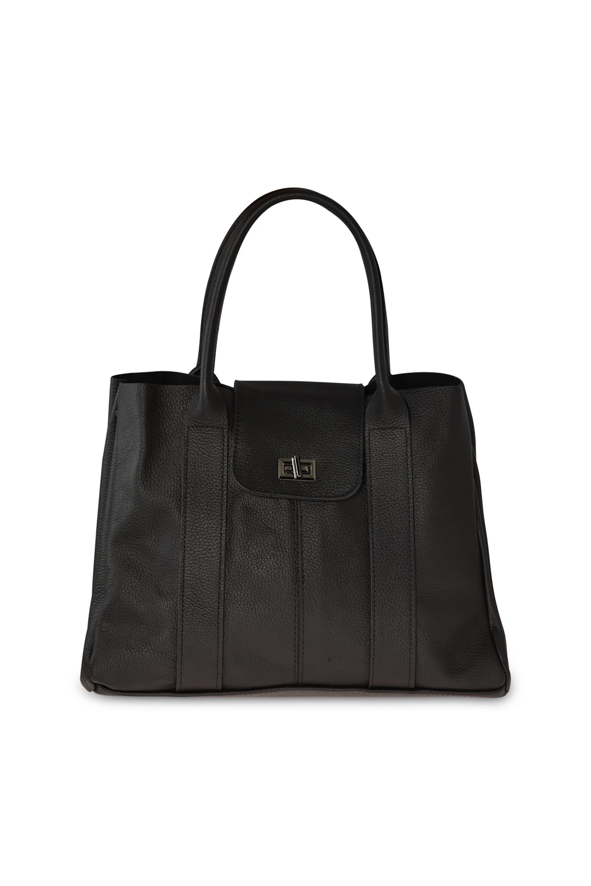 Kapitone Dikişli Klasik Form Çanta - Siyah