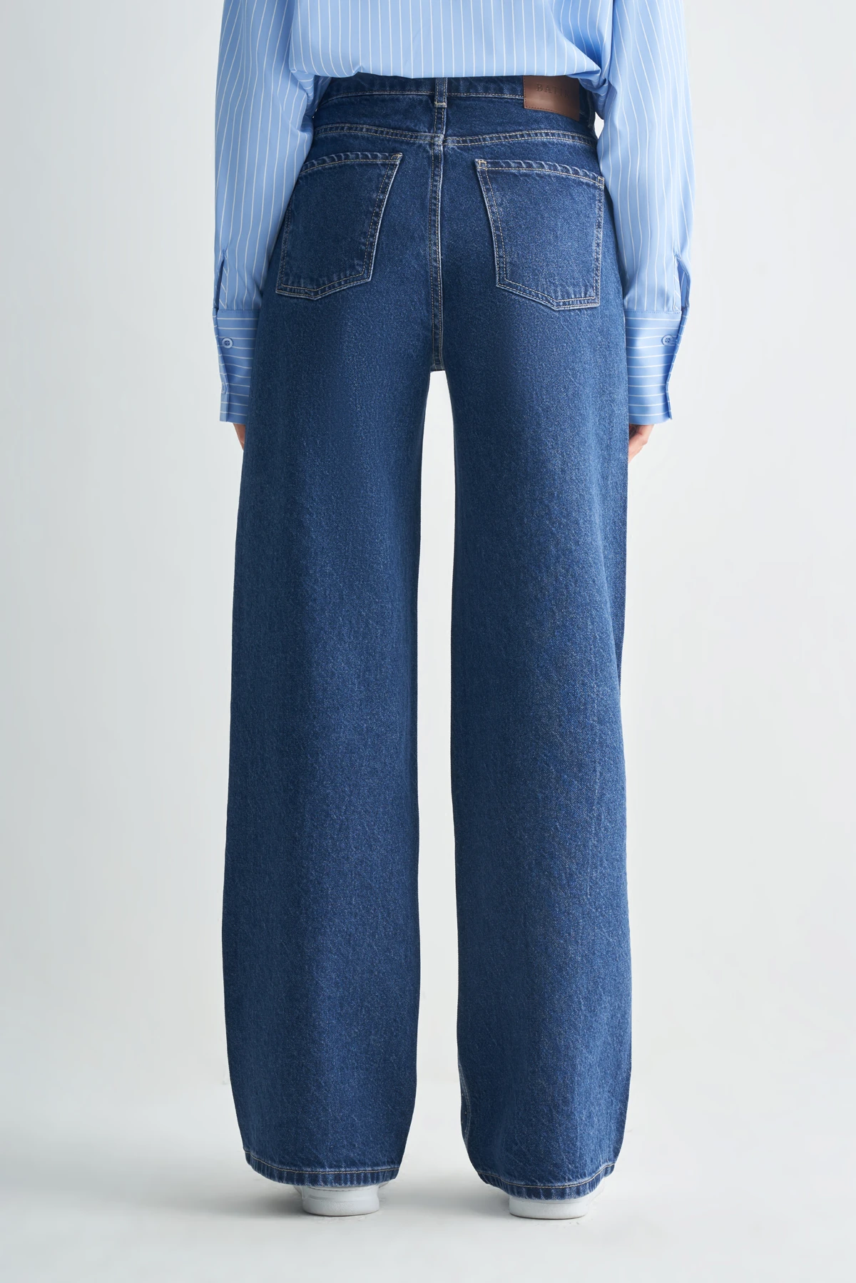 Taş Detaylı Denim Pantolon - mavi