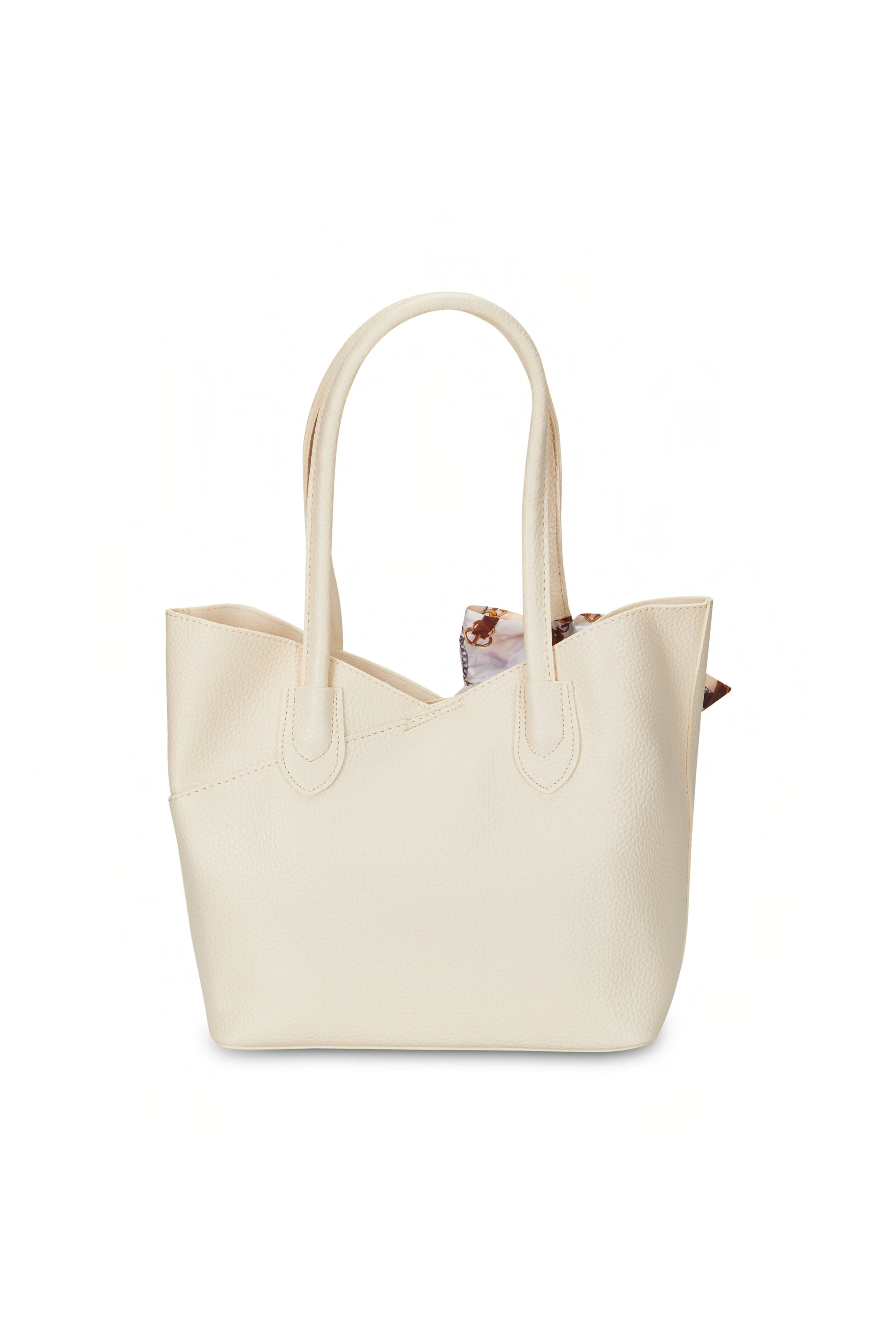 Şal Detaylı Çanta - krem