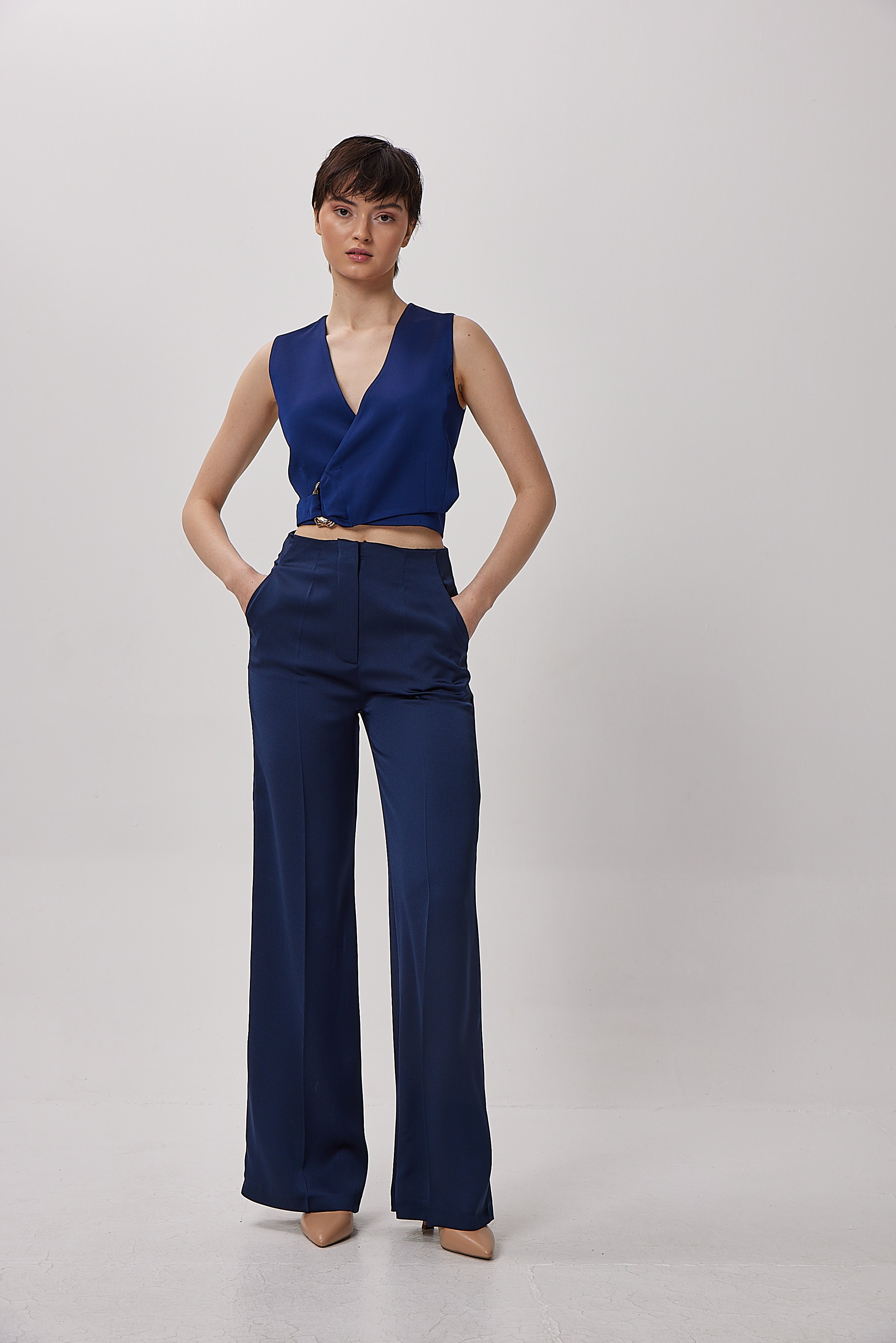 BTK10451 Basıc Bol Paça Pantolon