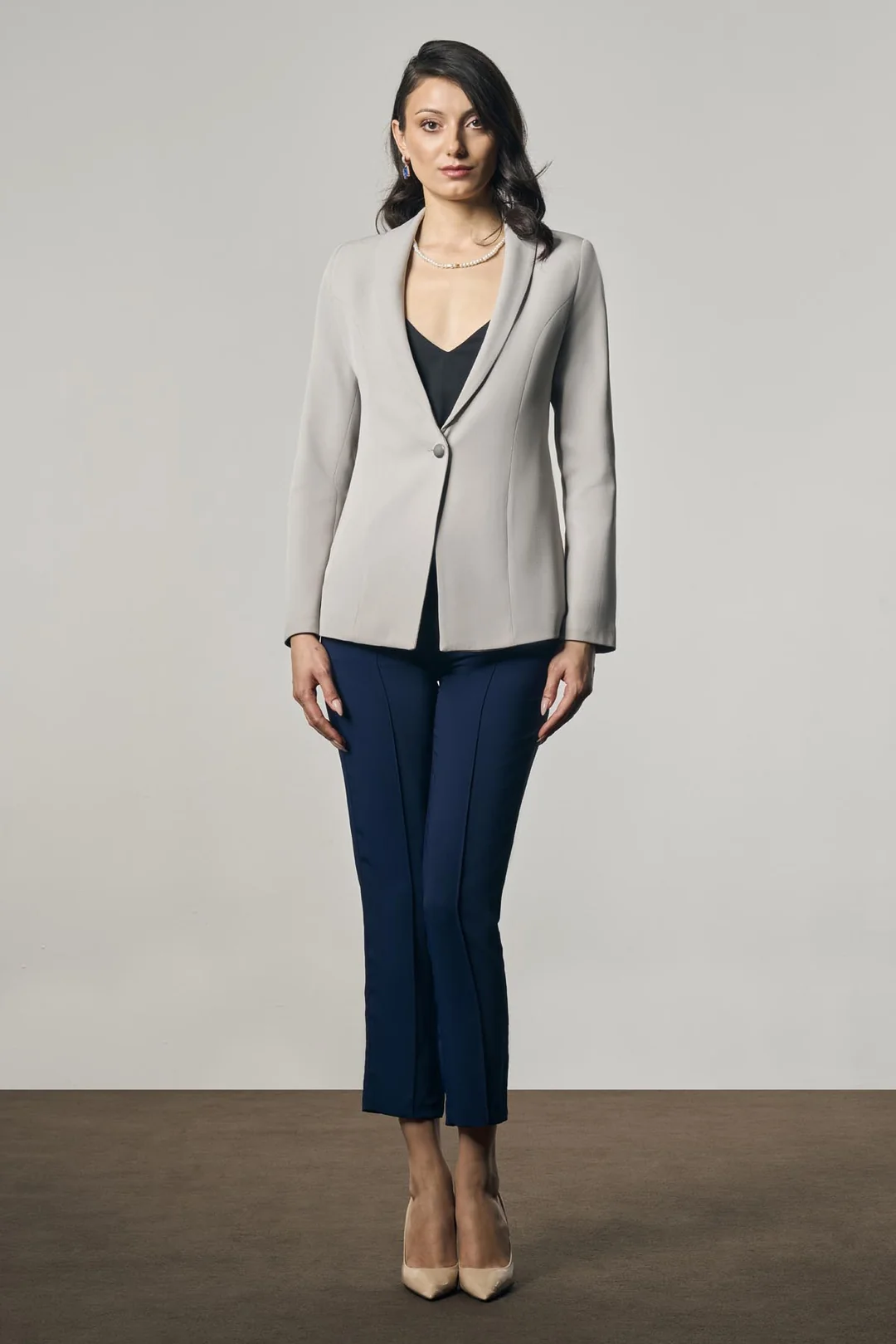 Klasik Blazer Ceket - Açık Gri