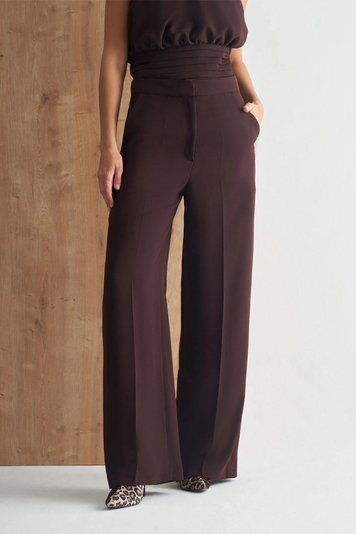 Yüksek Bel Palazzo Pantolon