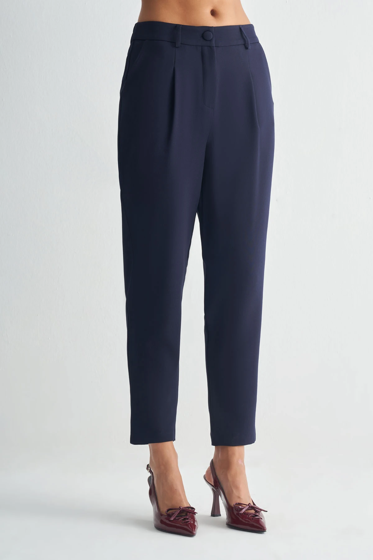 Modern Kesim Rahat Pantolon - Lacivert