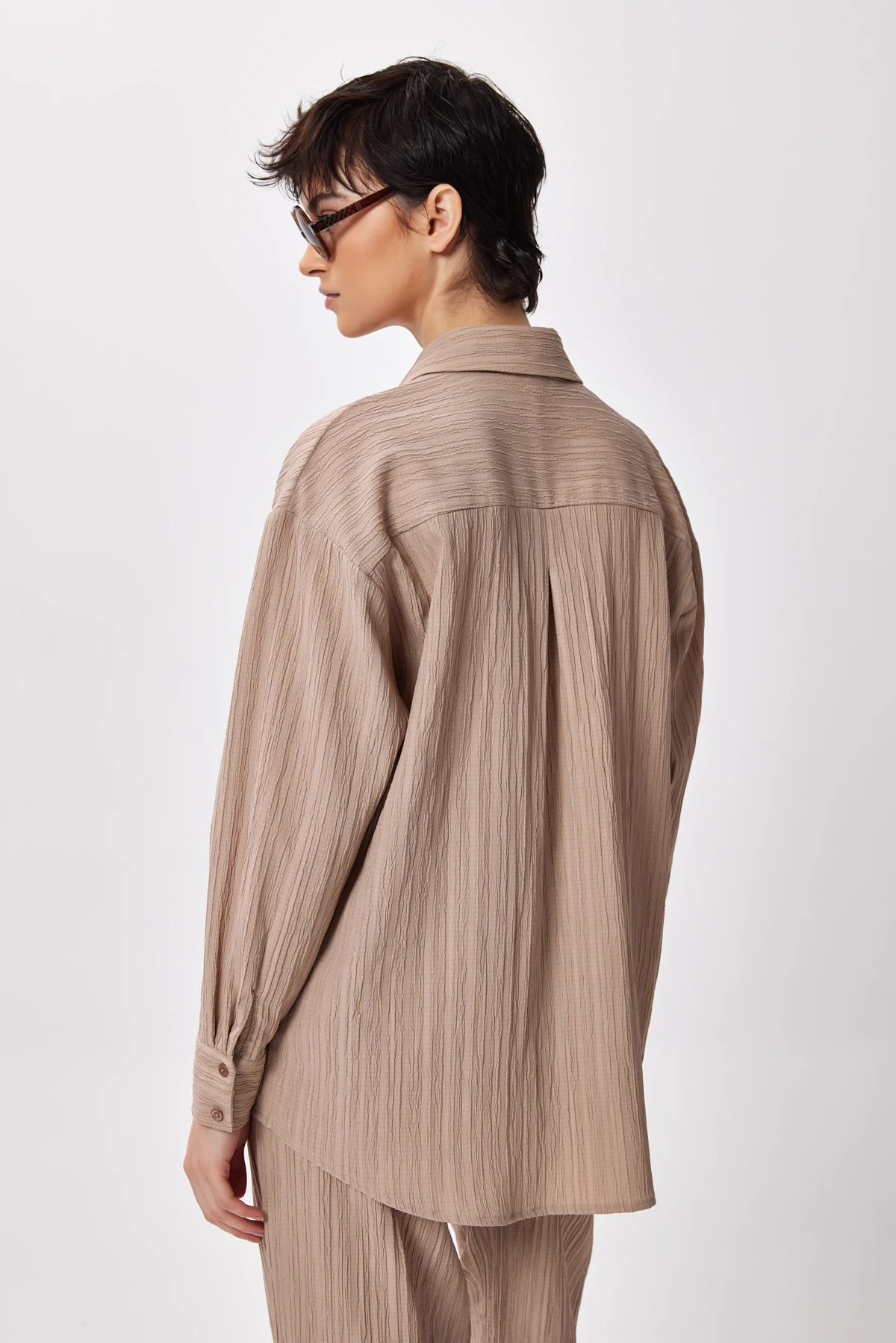 Dökümlü Piliseli Gömlek - taş