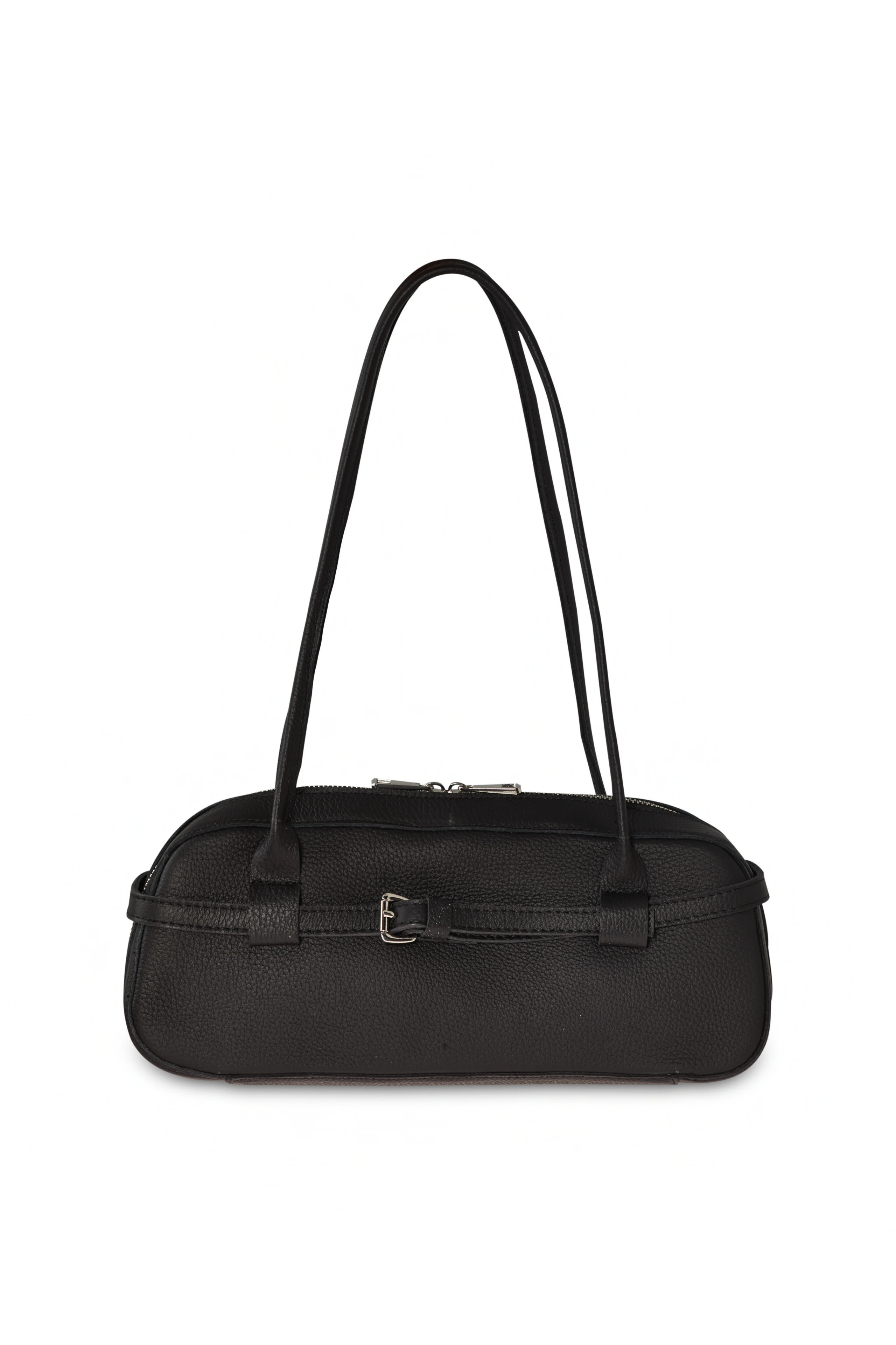 Tokalı Dikdörtgen Form Çanta - Siyah