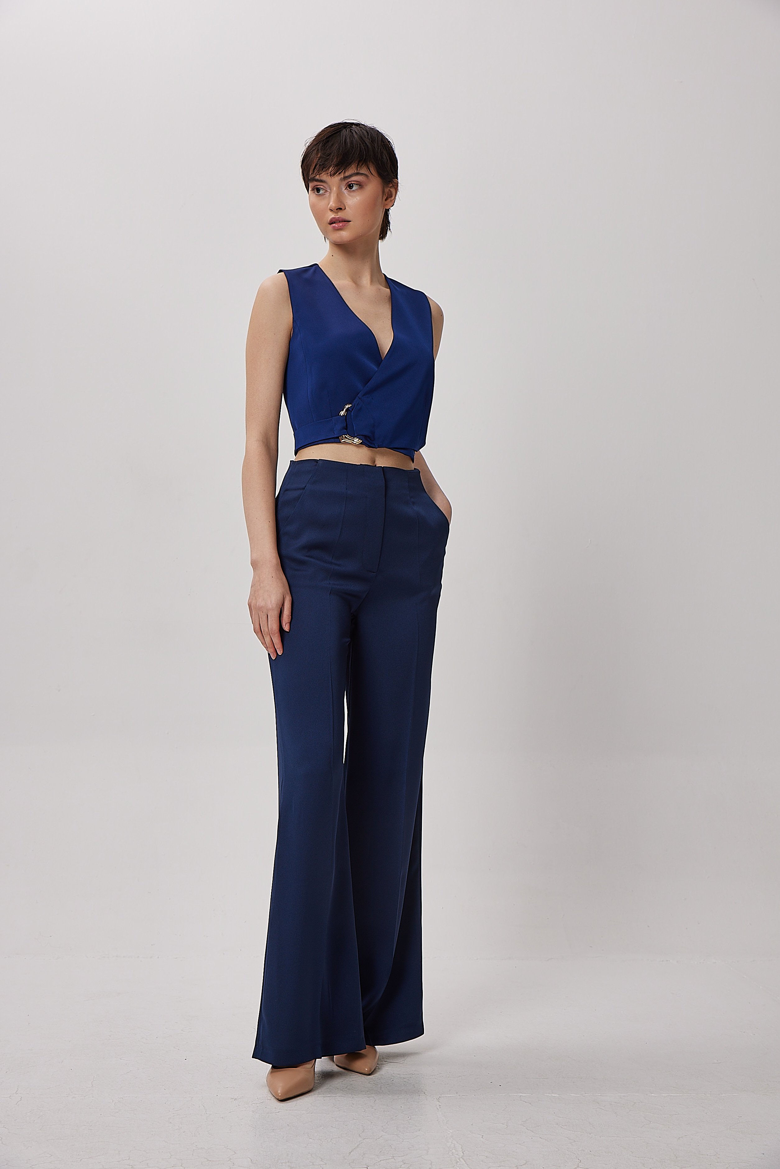 BTK10451 Basıc Bol Paça Pantolon