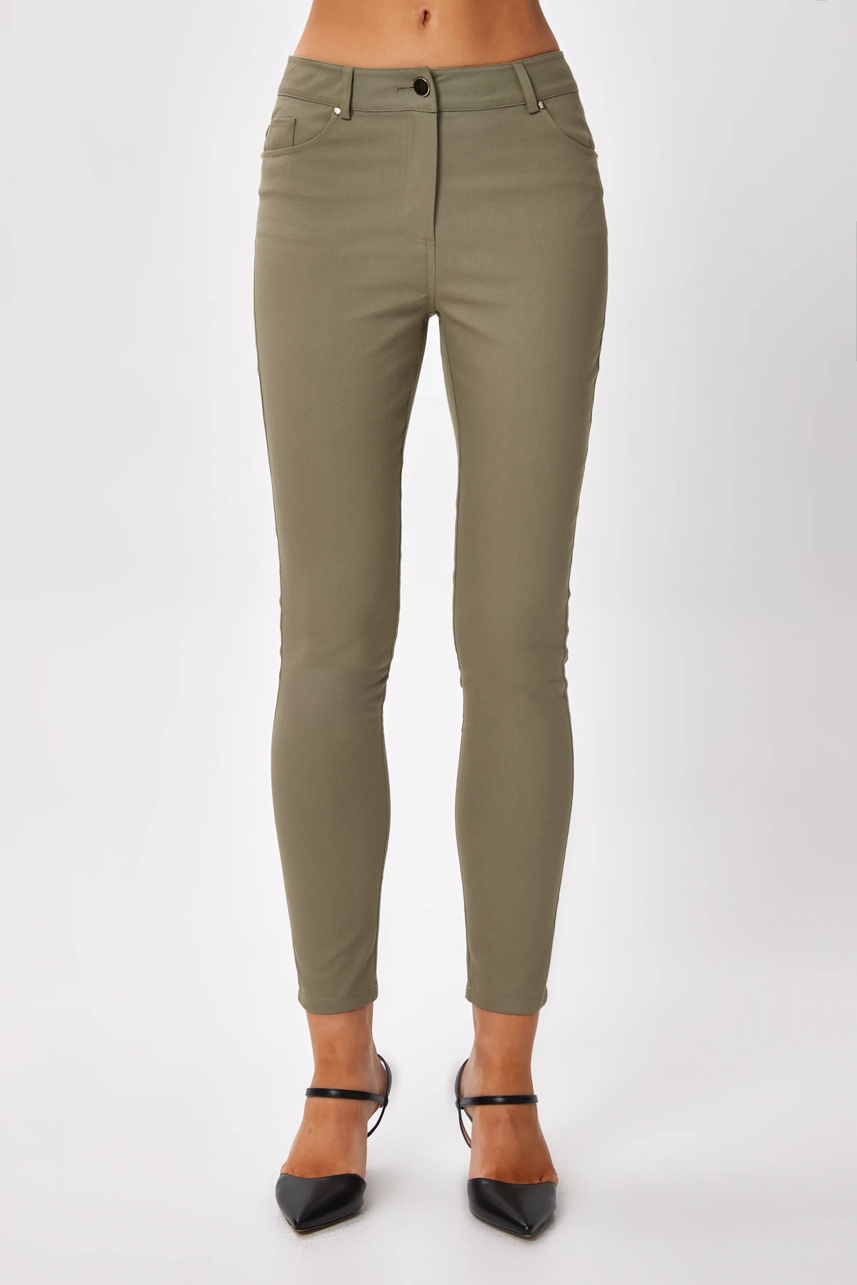 Yüksek Bel Pantolon - haki
