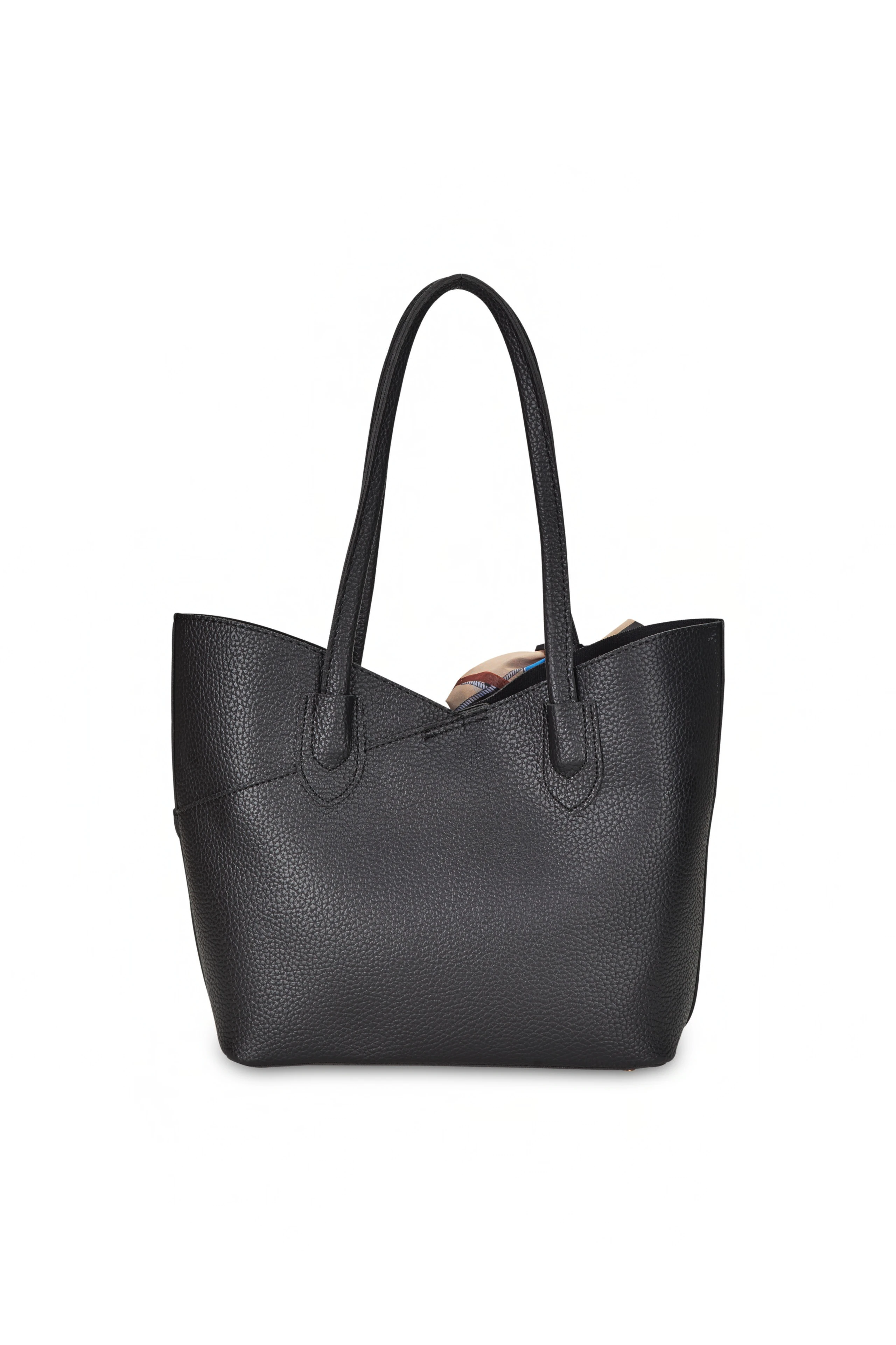 Şal Detaylı Çanta - Siyah