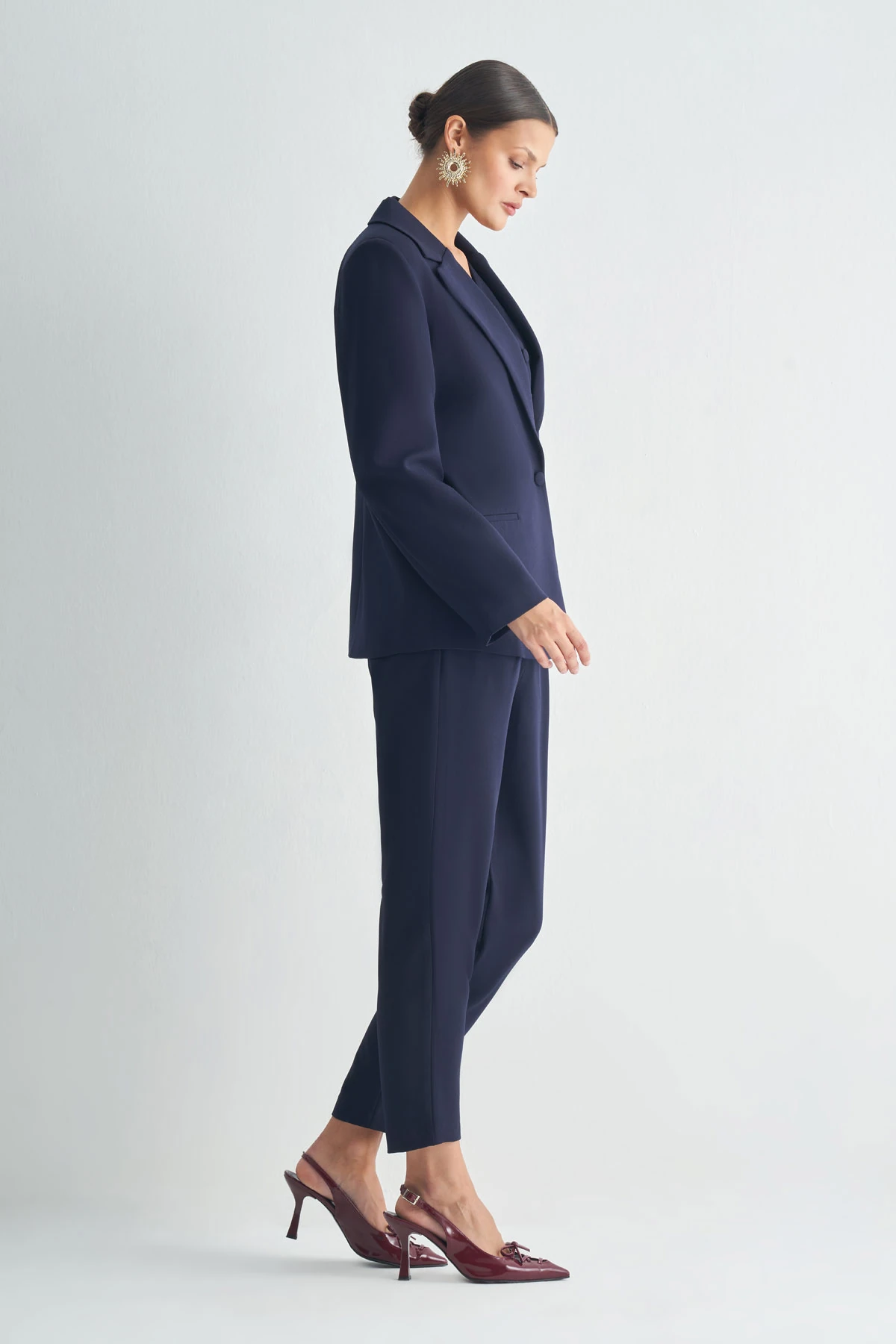 Oversize Blazer Ceket - Lacivert