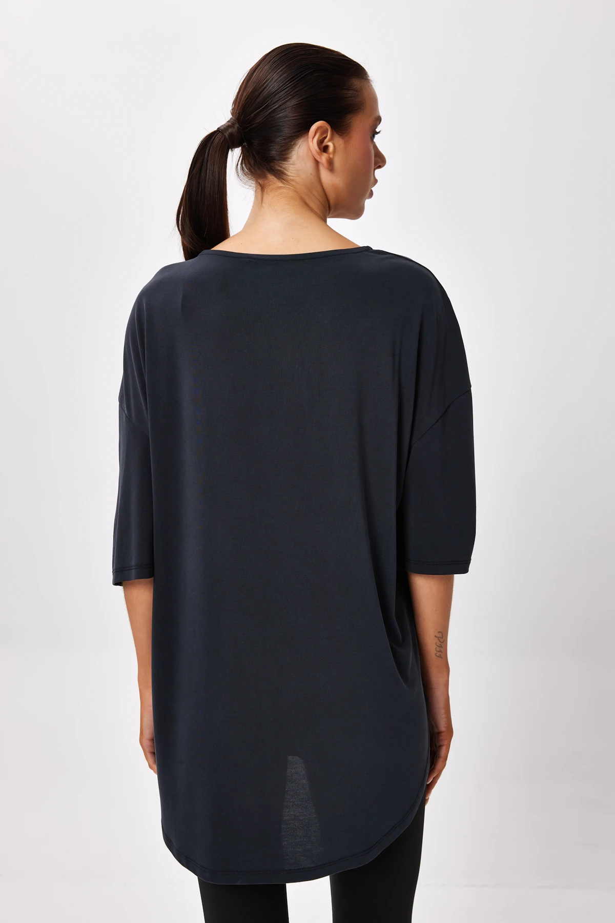 Oversize Basic Tişört - Siyah