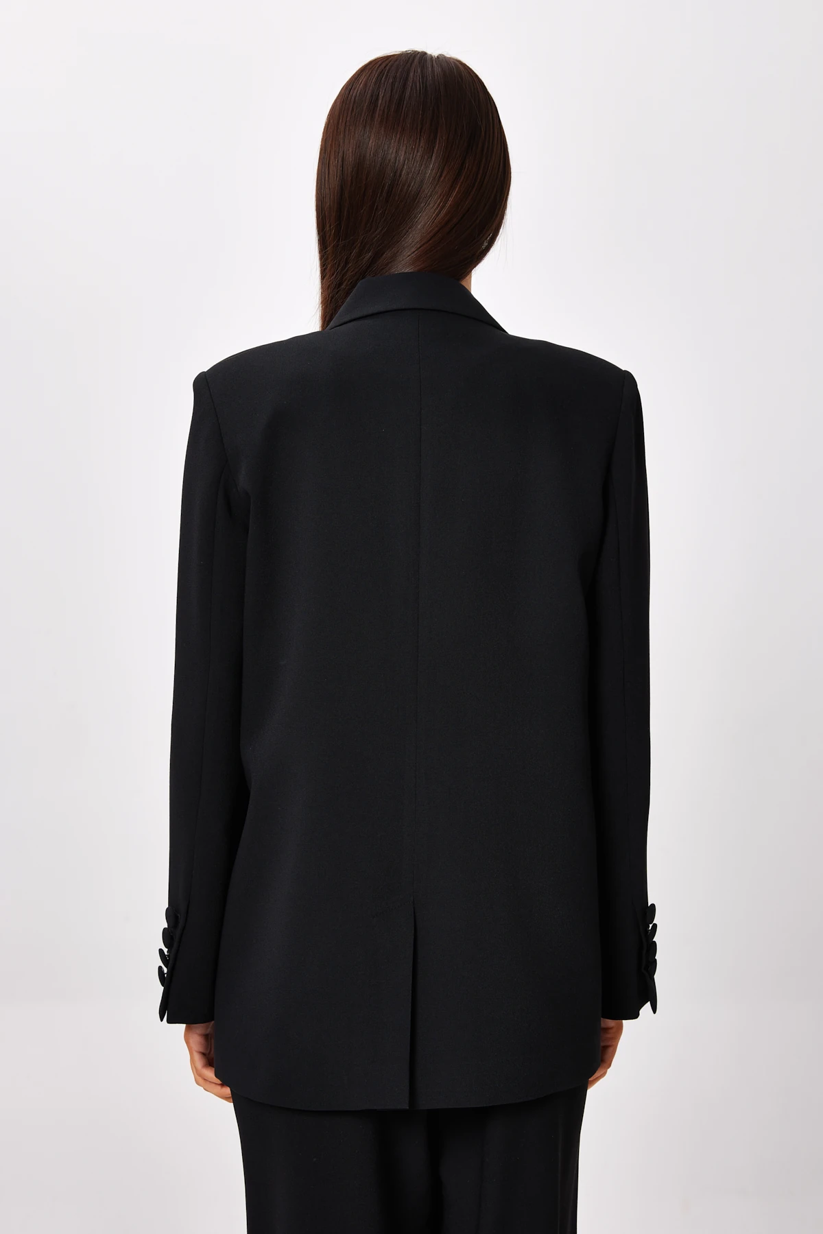Klasik Kesim İki Düğmeli Ceket - Siyah