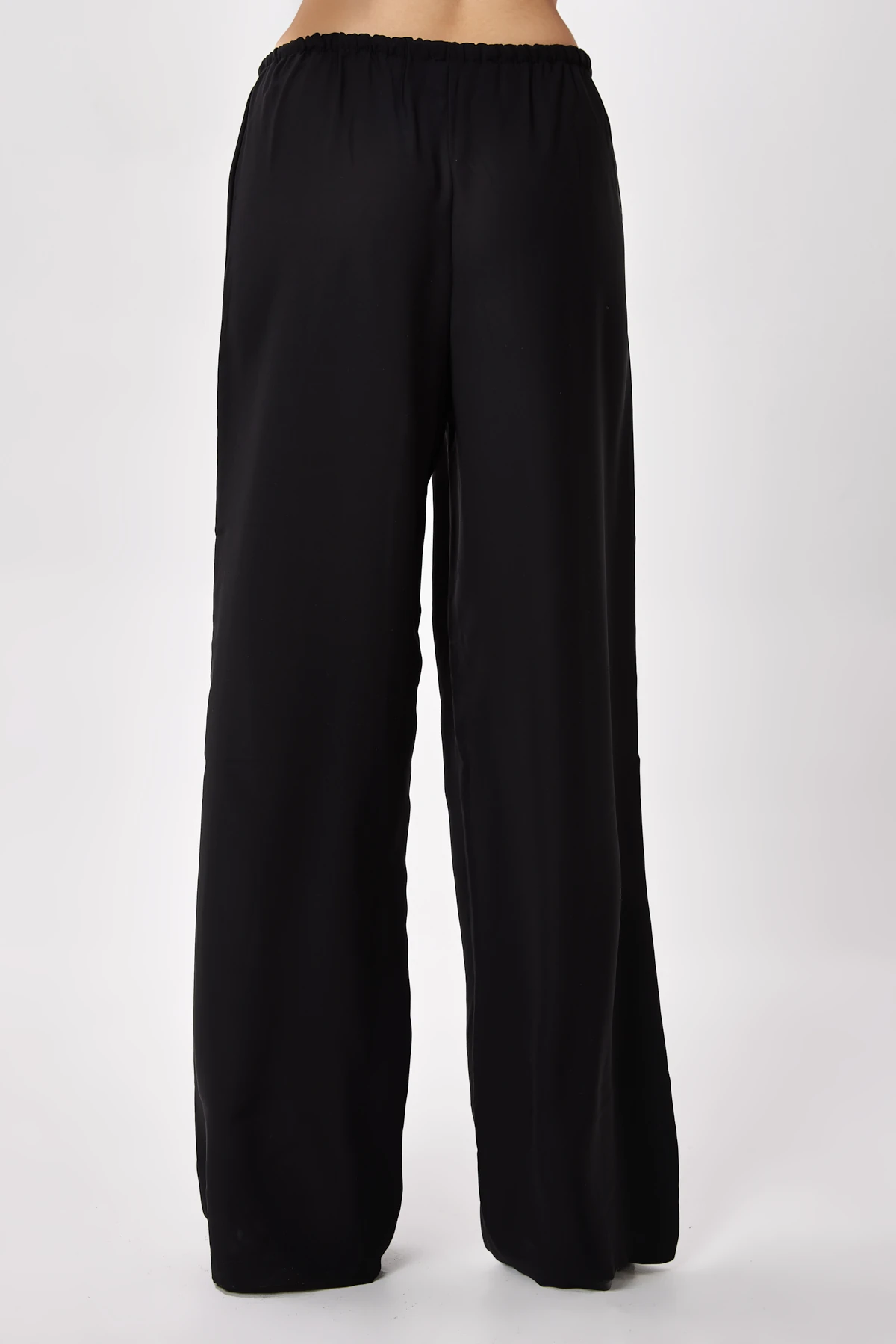 BTK10062 Beli Lastikli Pantolon - Siyah