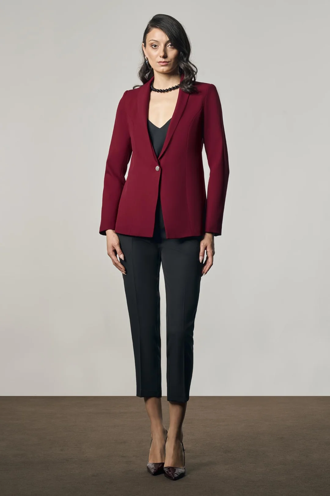 Klasik Blazer Ceket - bordo