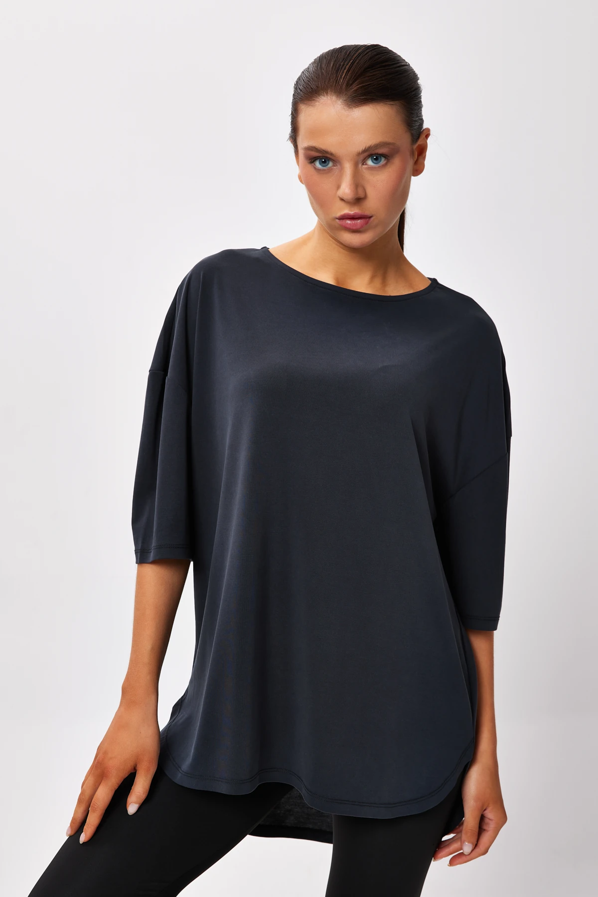 Oversize Basic Tişört - Siyah