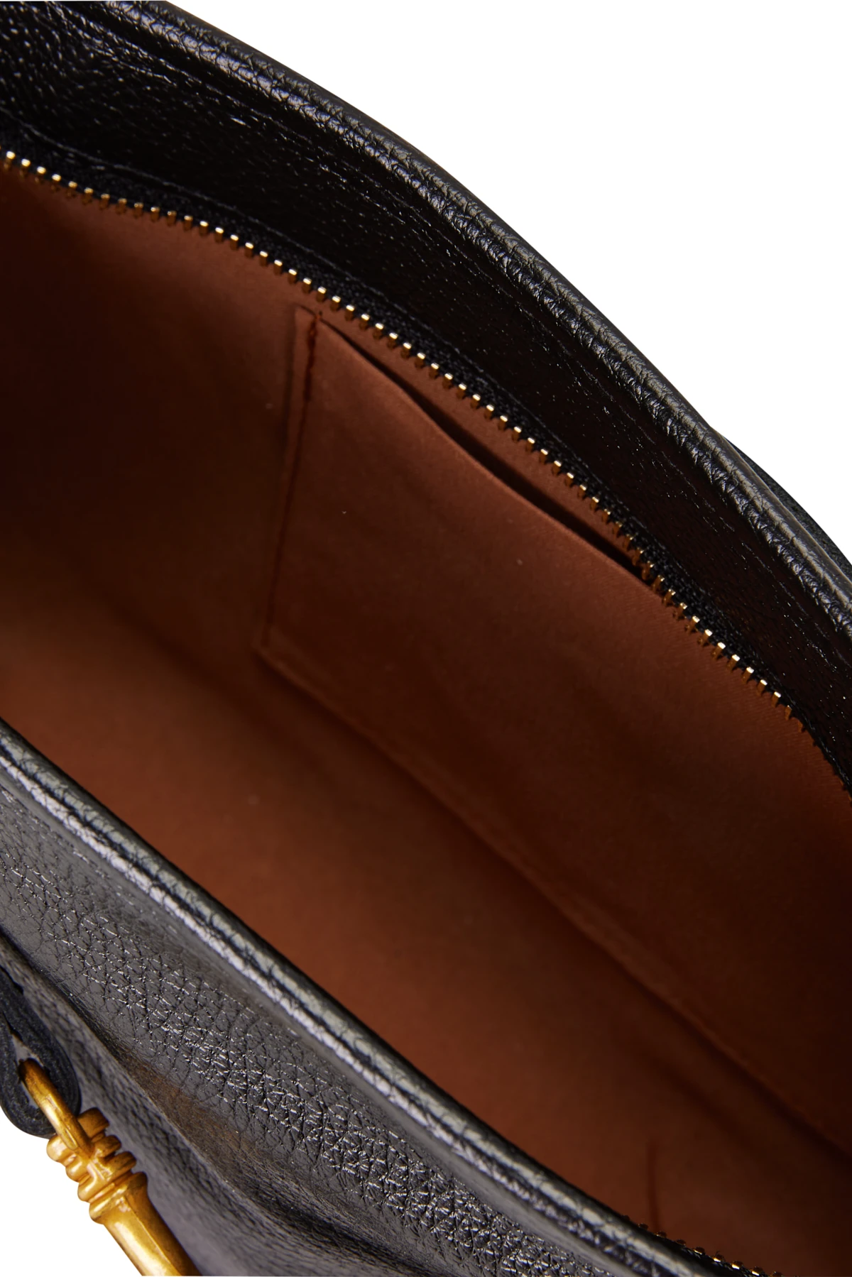 Metal Tokalı Deri Görünümlü Çanta - Siyah