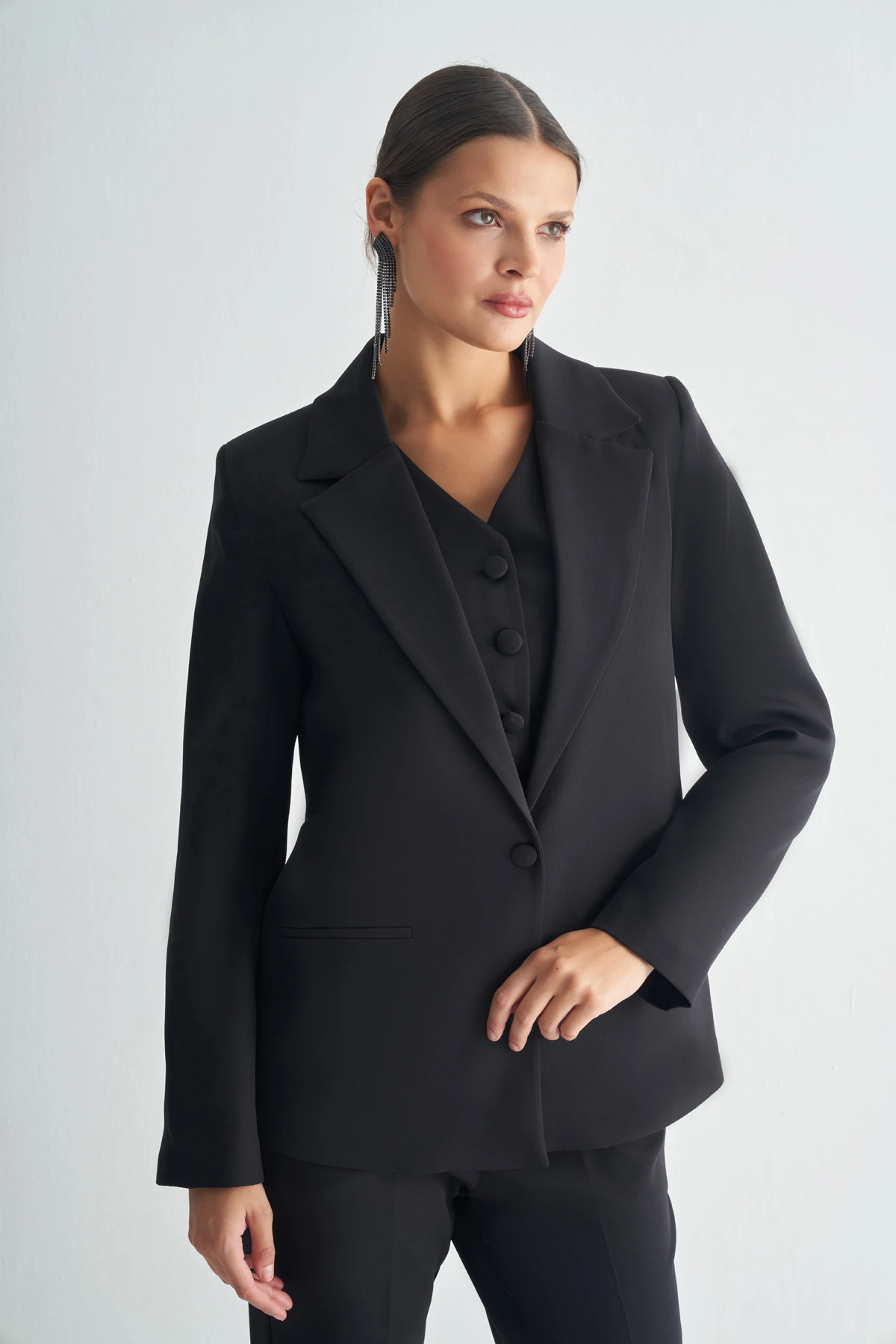 Oversize Blazer Ceket - Siyah