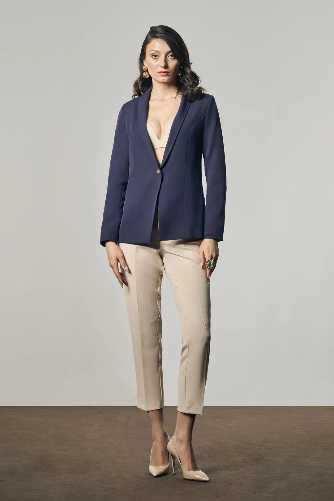 Klasik Blazer Ceket - Lacivert