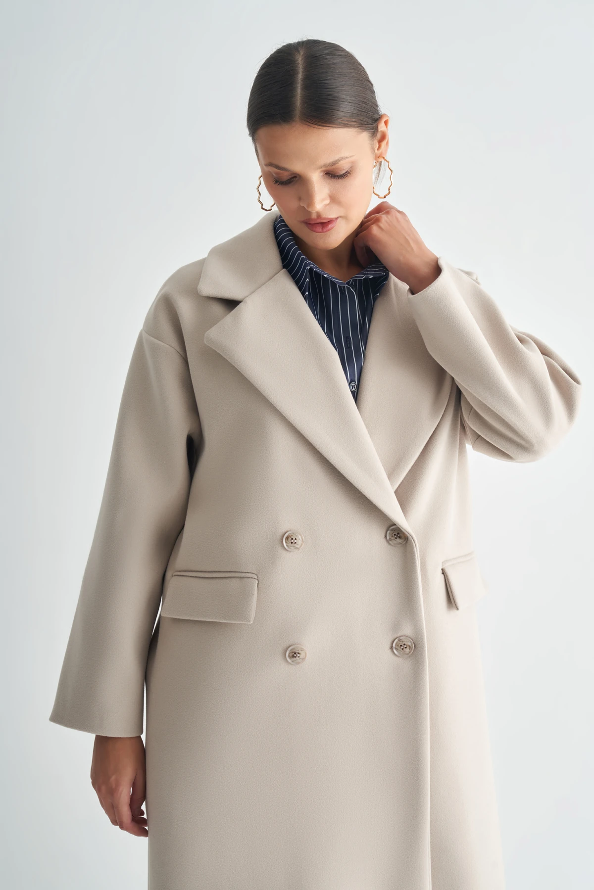 Uzun Premium Kaşe Kaban