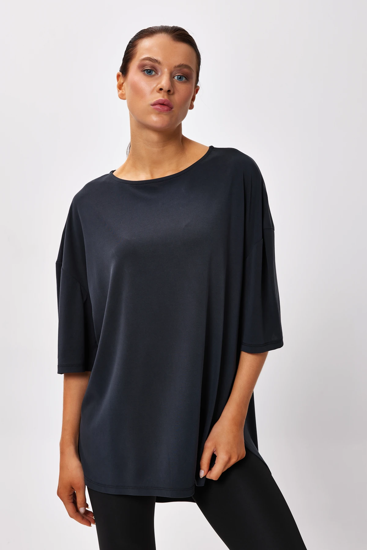 Oversize Basic Tişört - Siyah