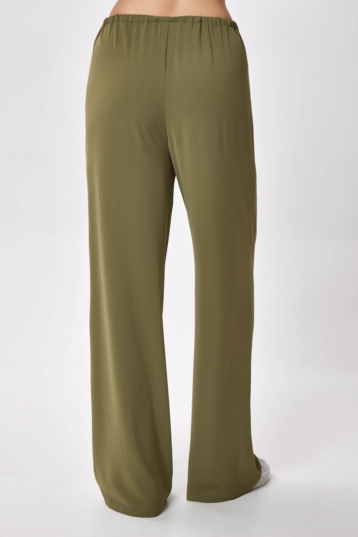 Beli Lastikli Bol Paça Pantolon - haki