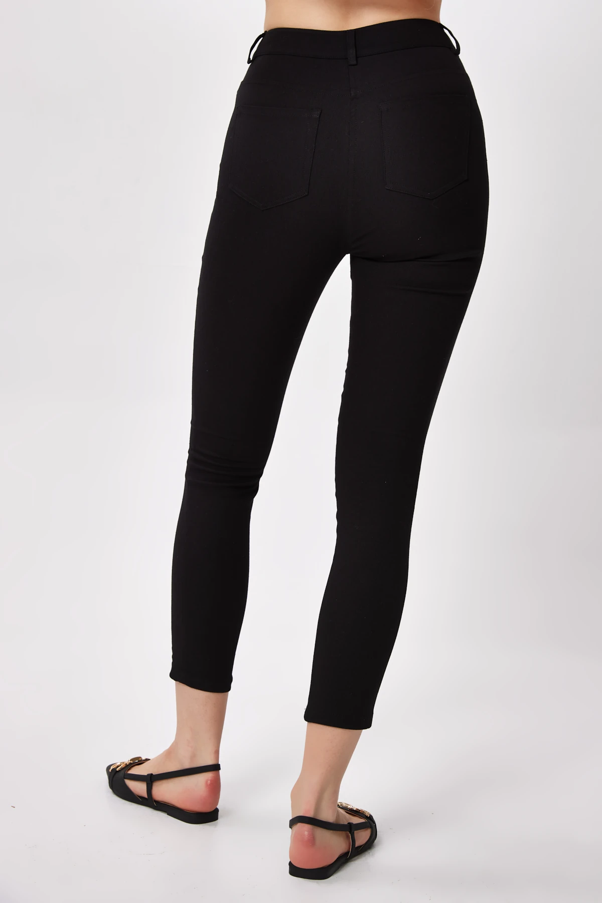 Yüksek Bel Pantolon - Siyah