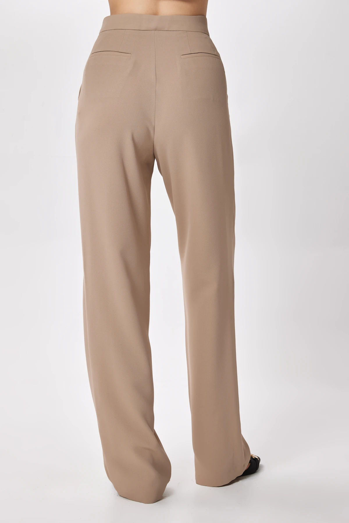 Klasik Kesim Yüksek Bel Pantolon - vizon