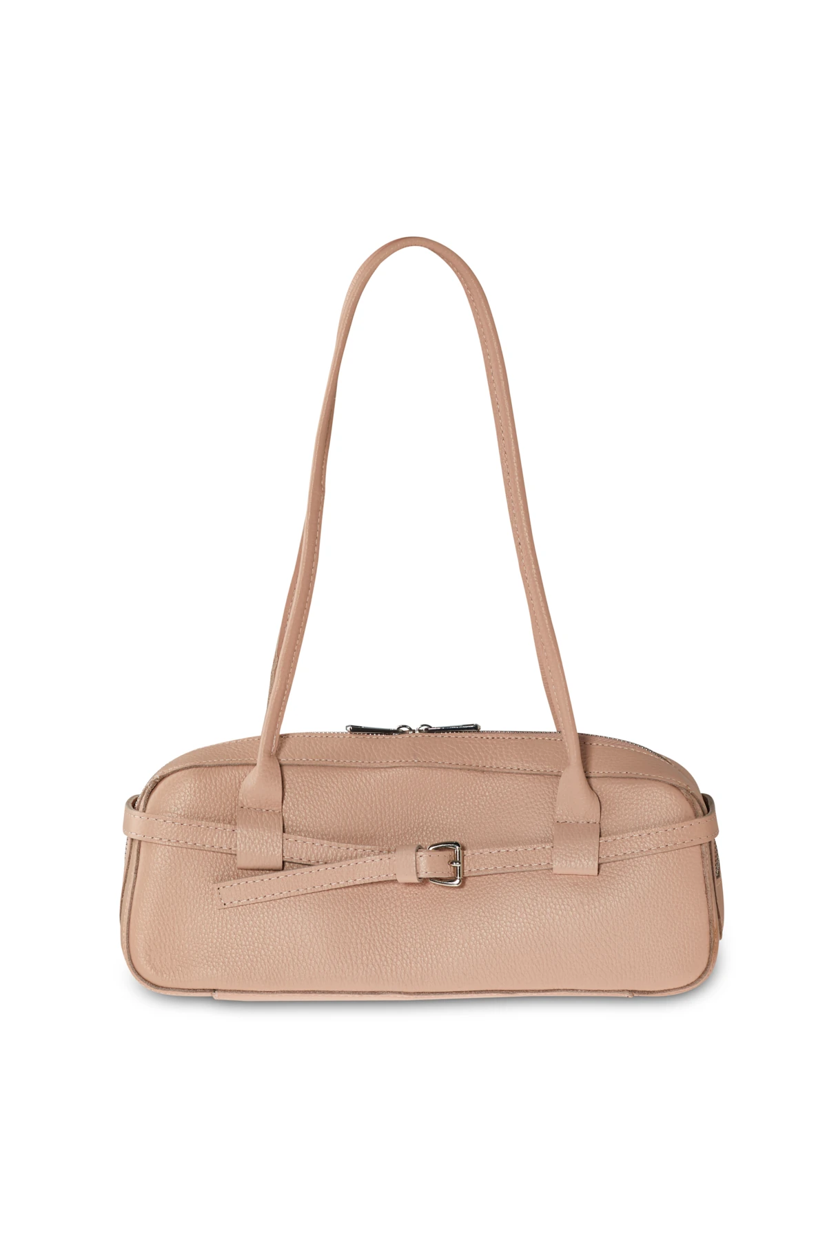 Tokalı Dikdörtgen Form Çanta - pudra