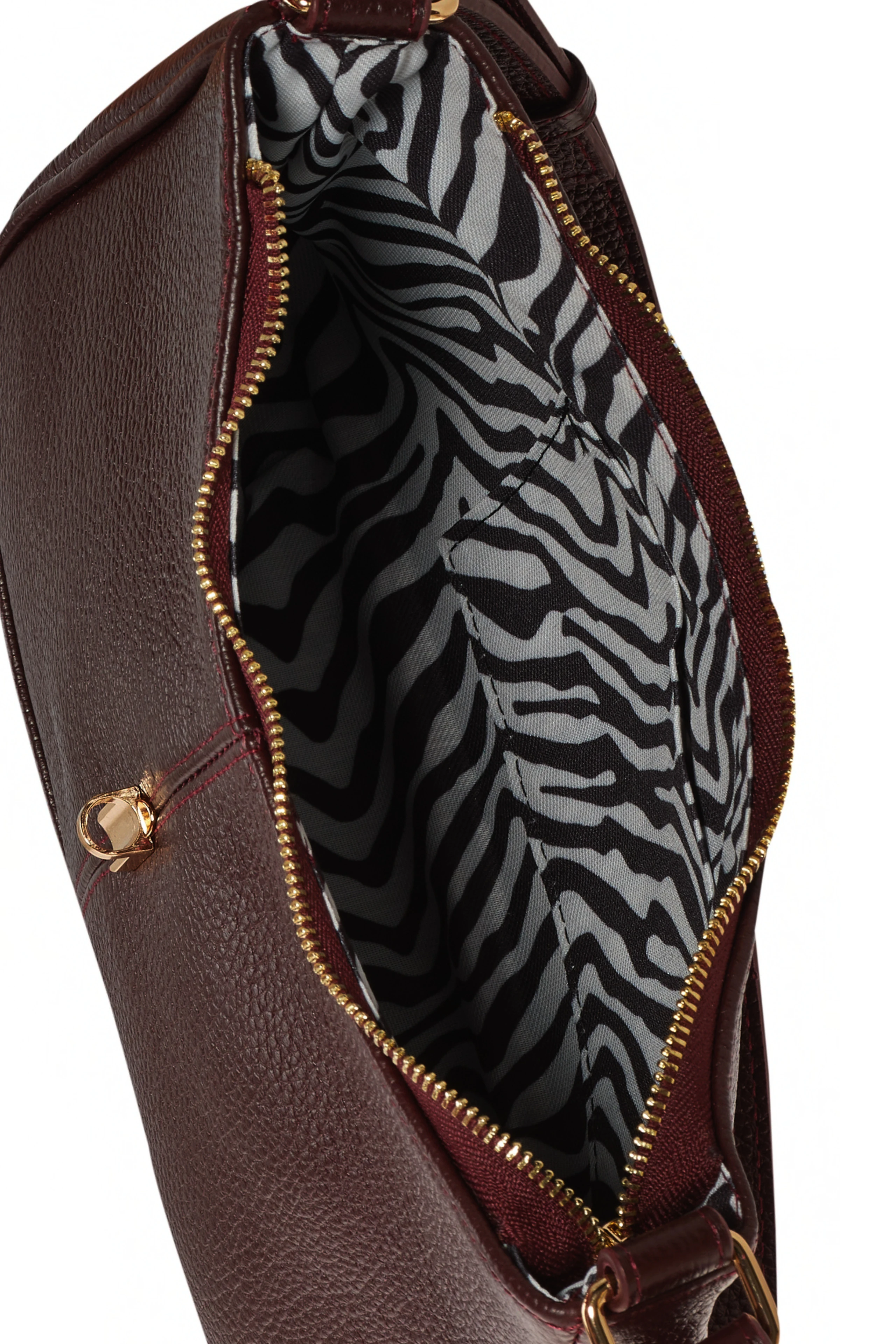 Tokalı Deri Görünümlü Çanta - bordo