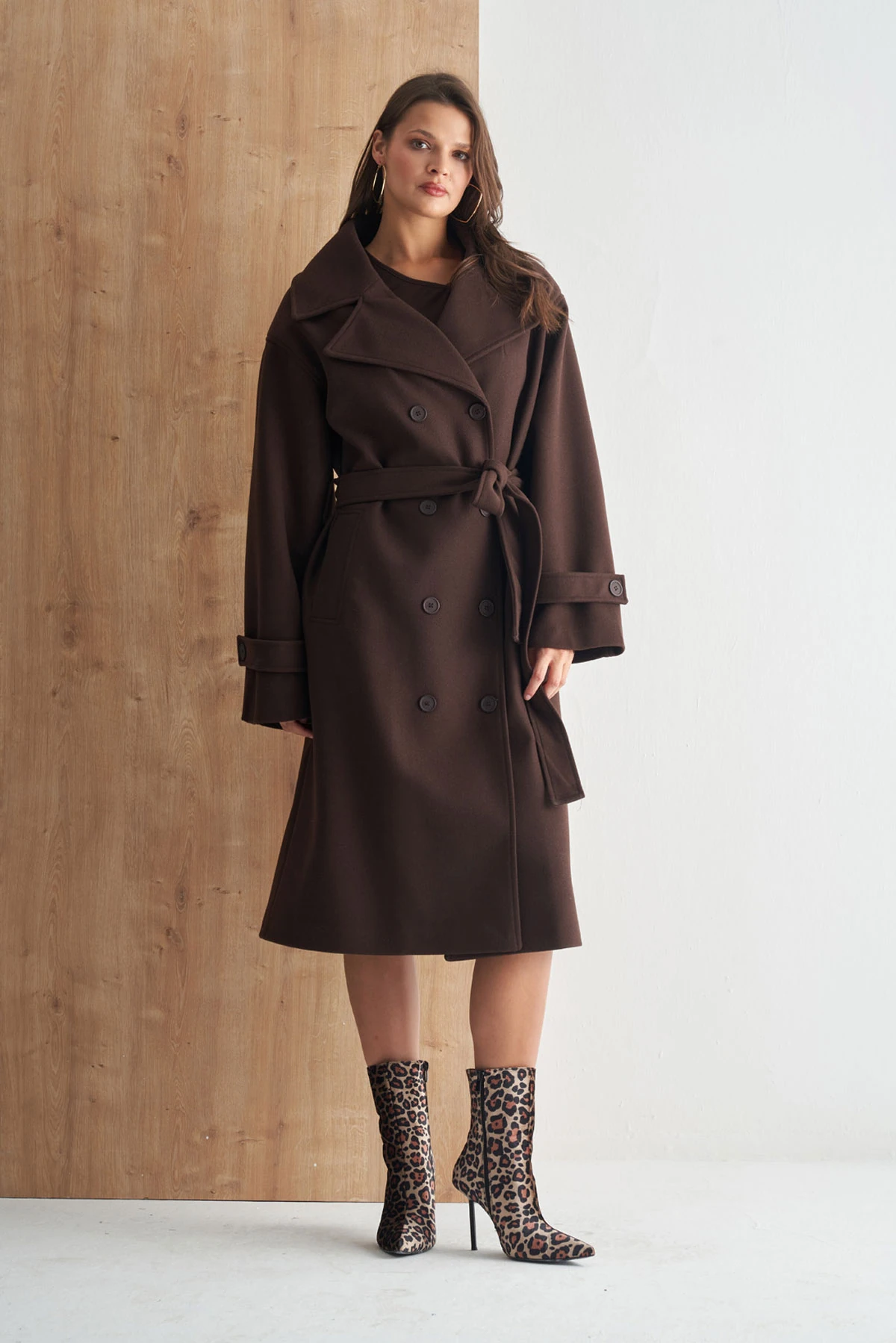 Oversize Premium Kaşe Kaban