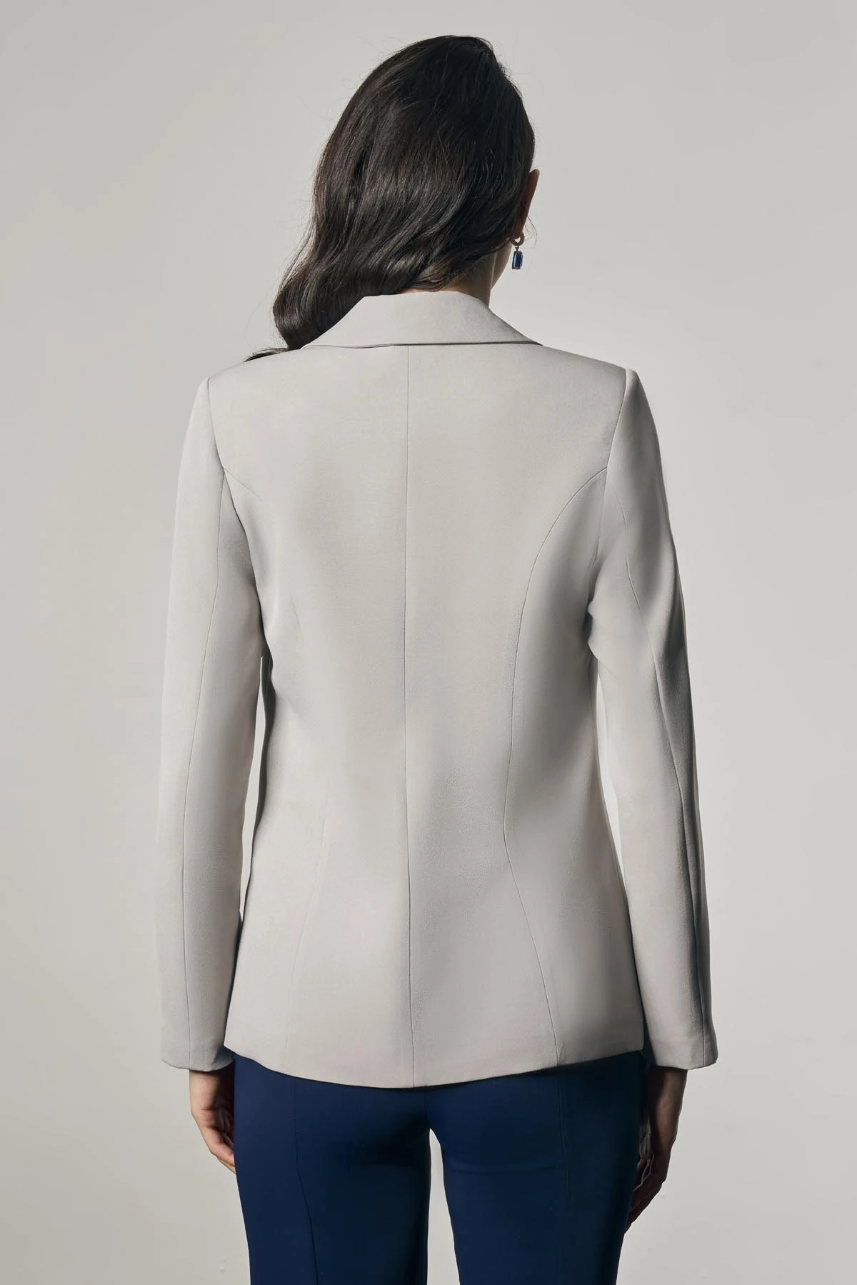 Klasik Blazer Ceket - Açık Gri