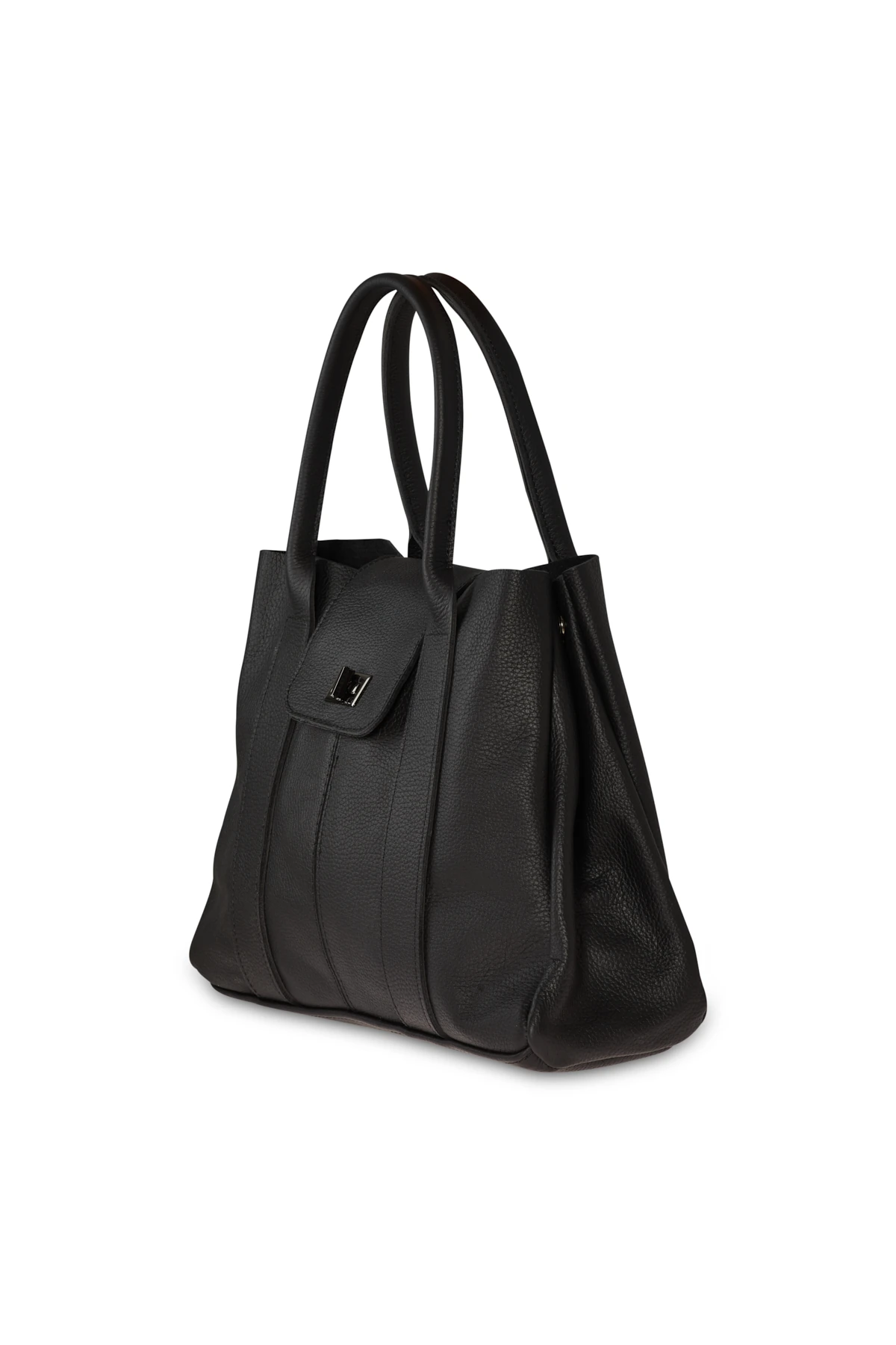 Kapitone Dikişli Klasik Form Çanta - Siyah