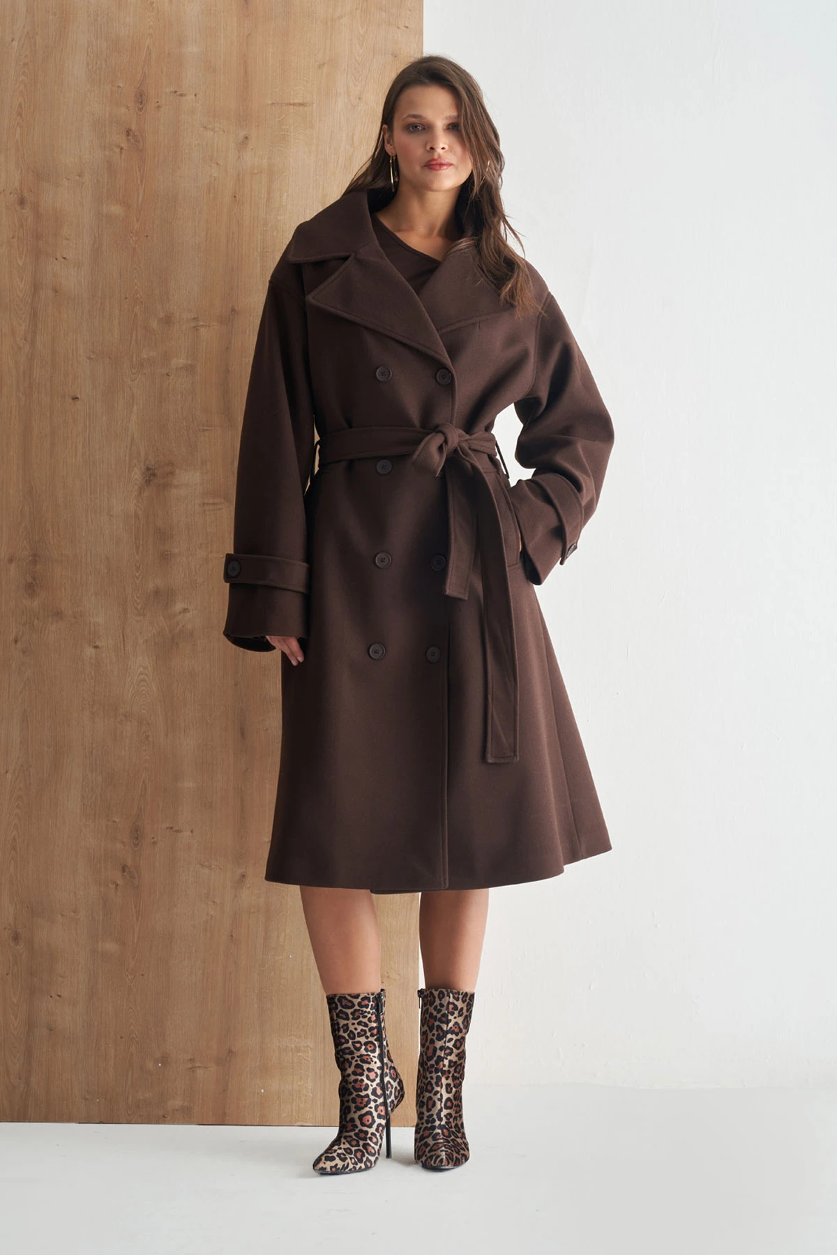 Oversize Premium Kaşe Kaban