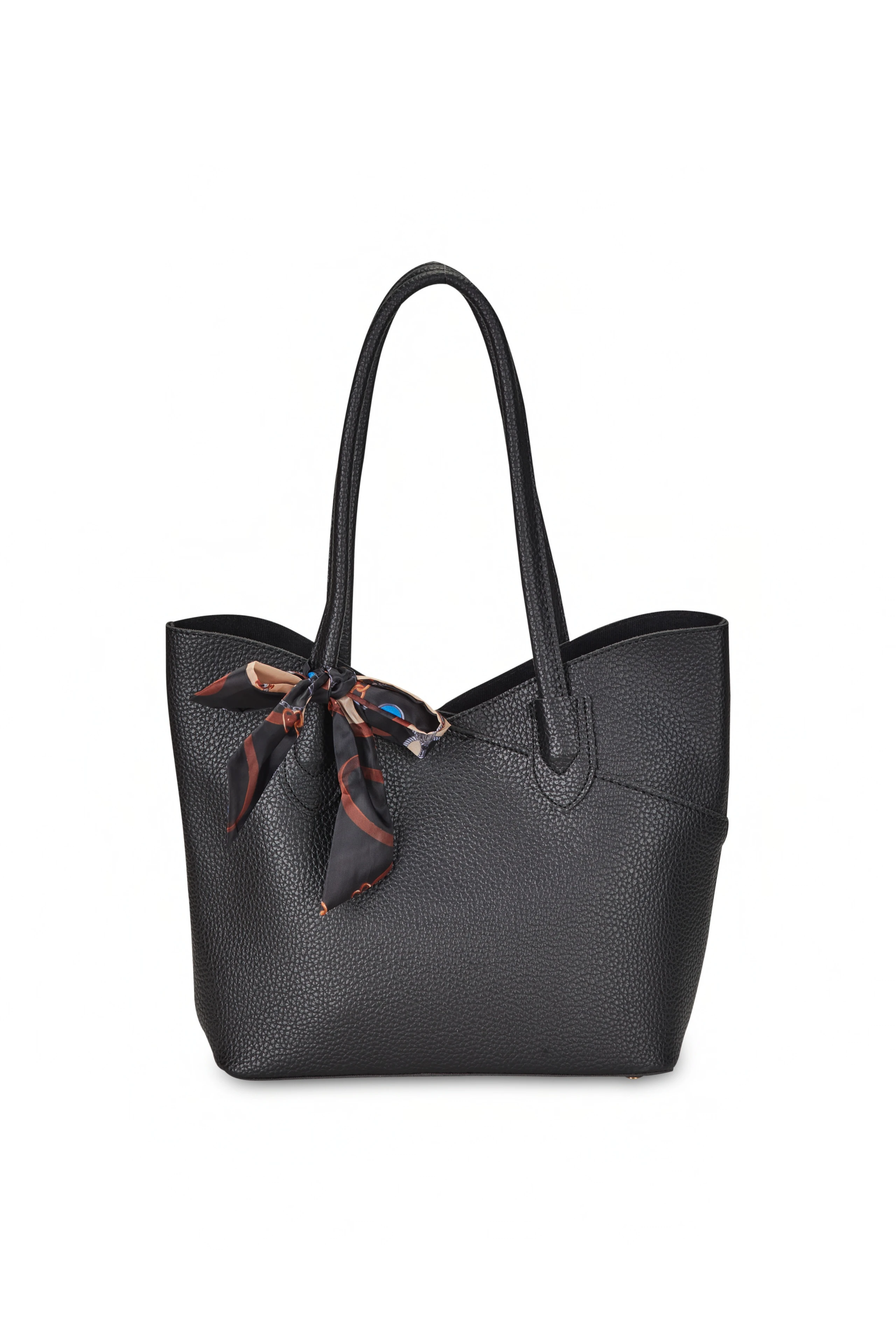 Şal Detaylı Çanta - Siyah