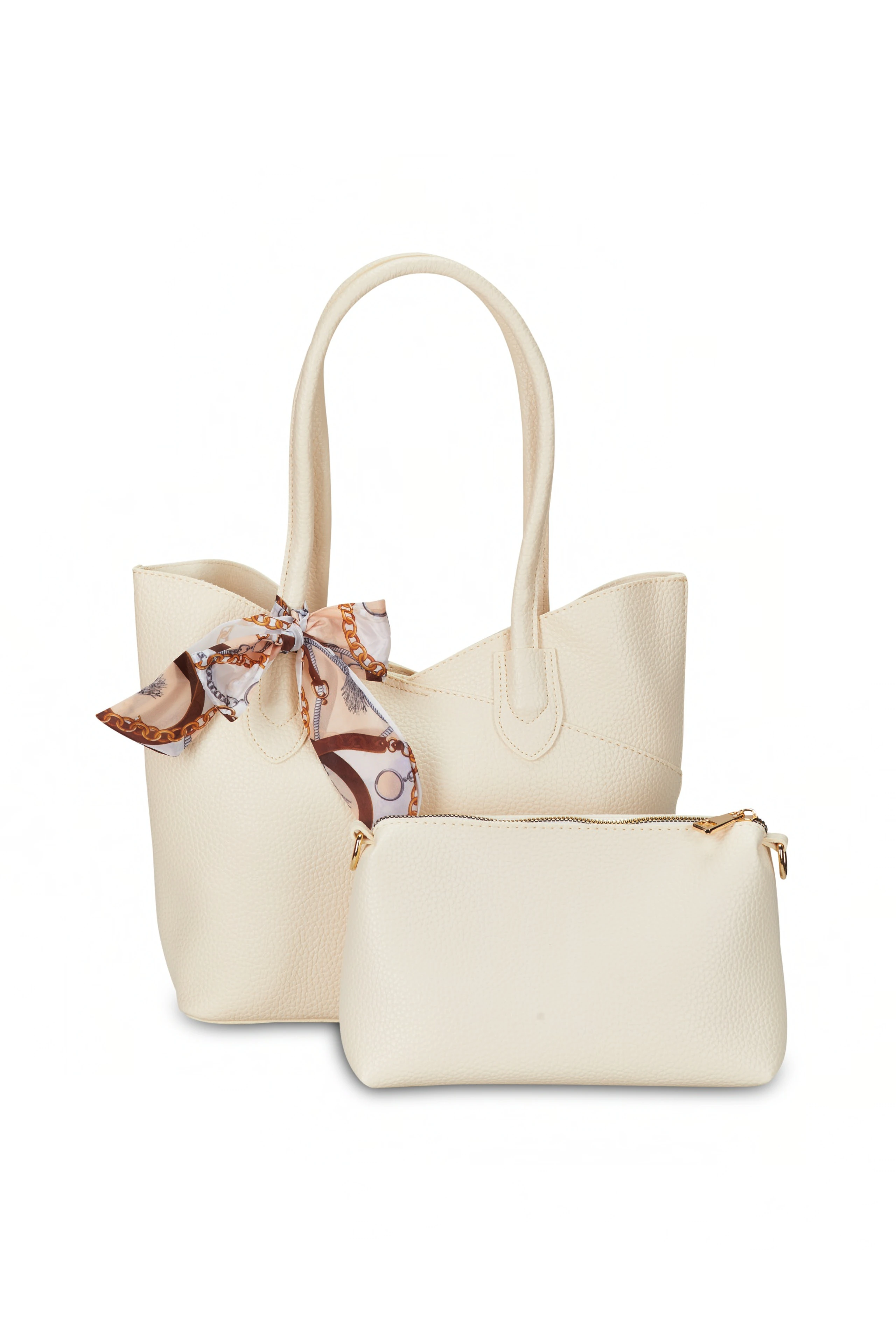 Şal Detaylı Çanta - krem