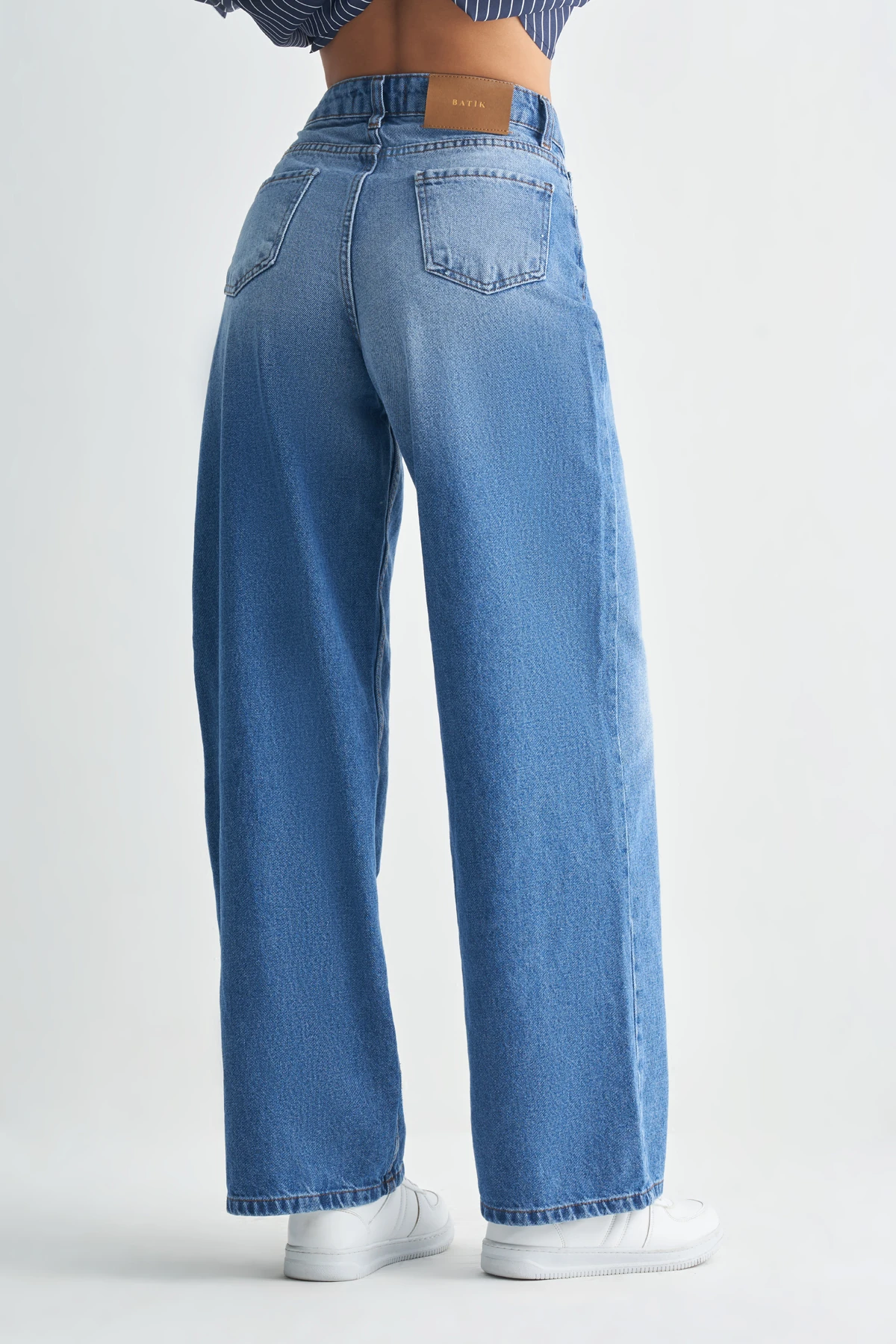 Yüksek Bel Denim Pantolon