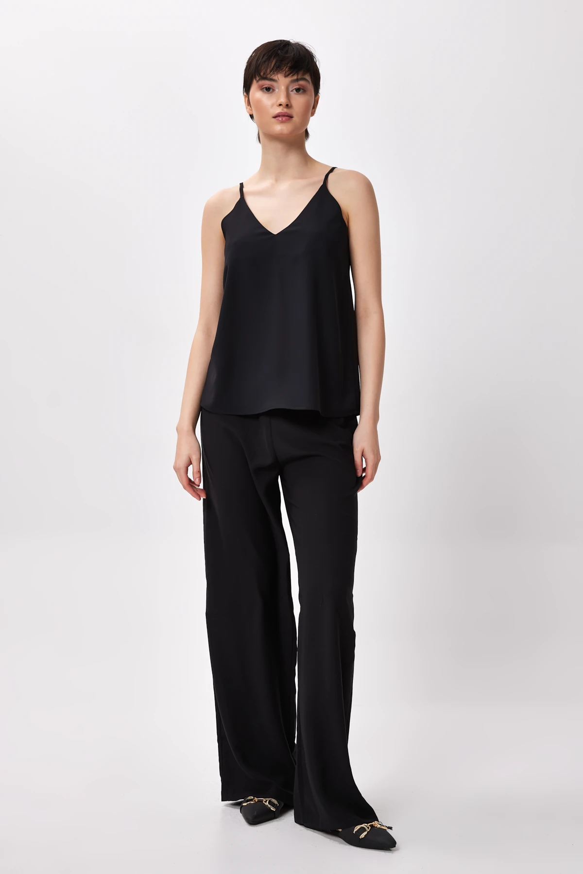 BTK10062 Beli Lastikli Pantolon - Siyah