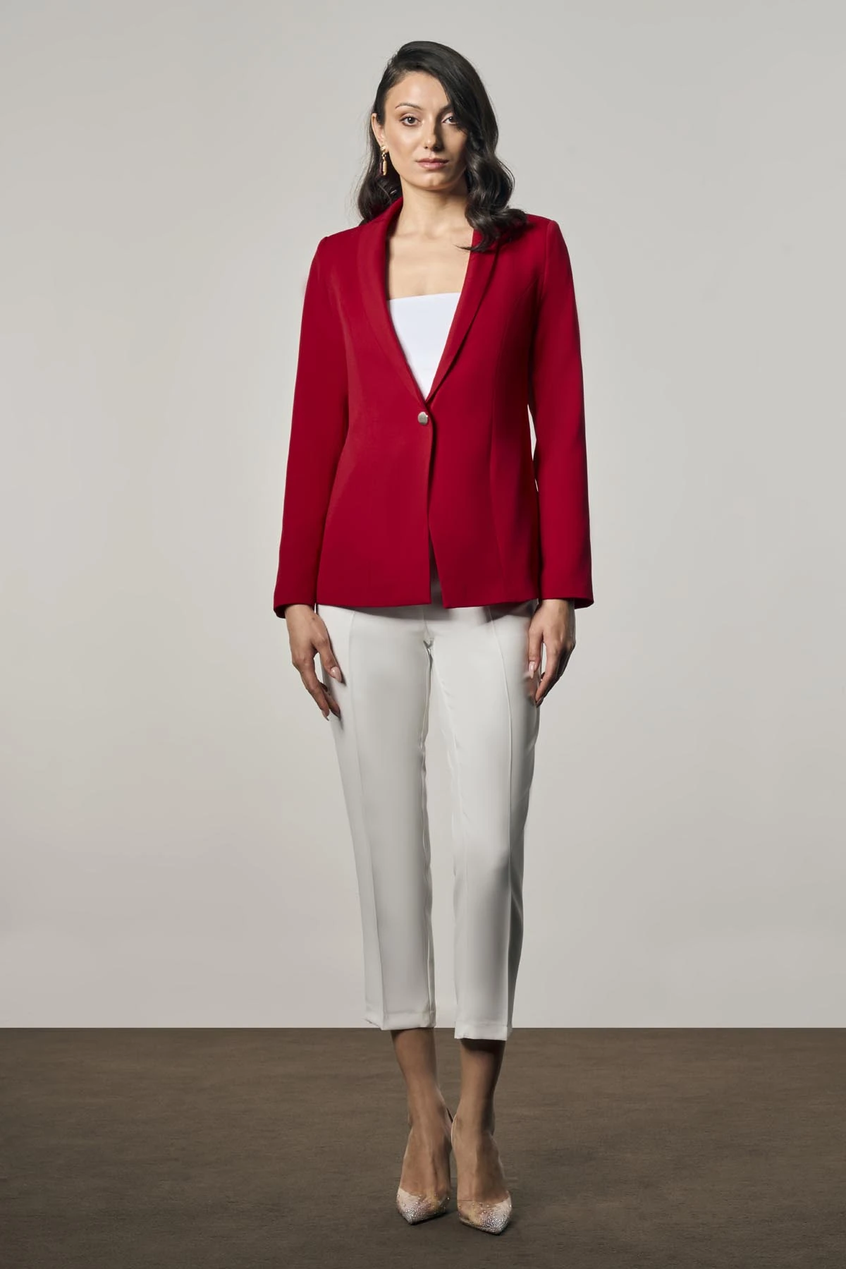 Klasik Blazer Ceket - Kırmızı