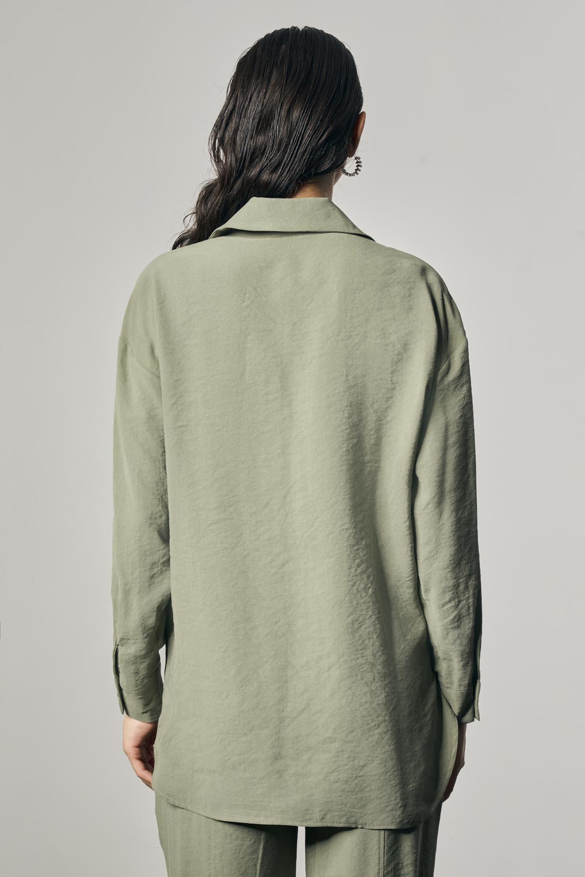 BTK60115 Uzun Kol Casual Gömlek - Açık Haki