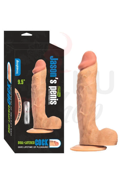 Jason’s Realistik Penis – Titreşimli 23 cm Kalınlık 5 cm