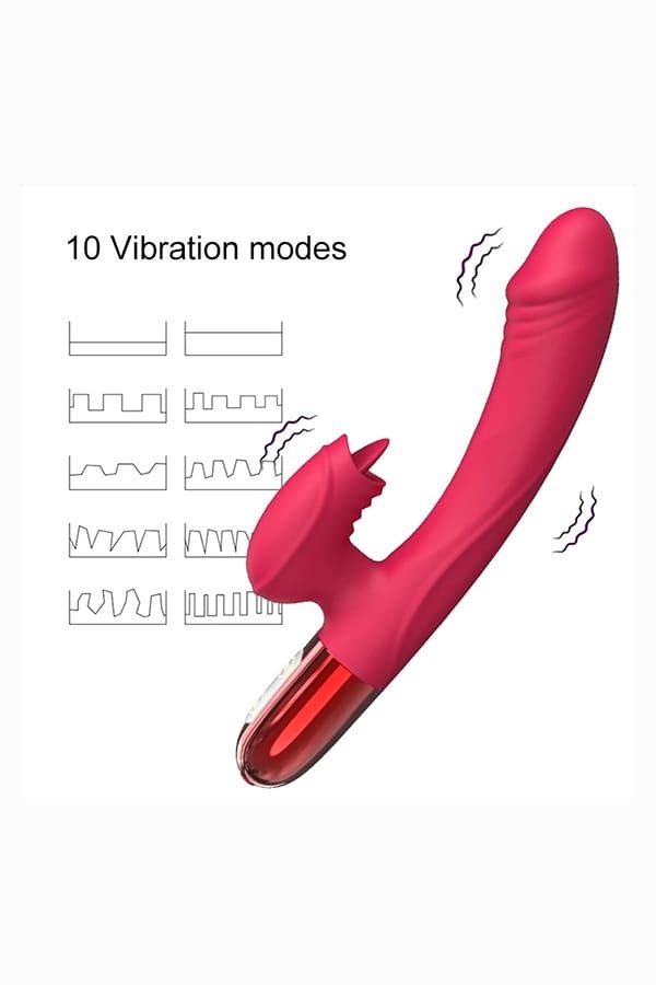 Akıllı Isıtmalı Güçlü Titreşimli G-Spot Klitoris Uyarıcı 2 in 1 Dil Vibratör