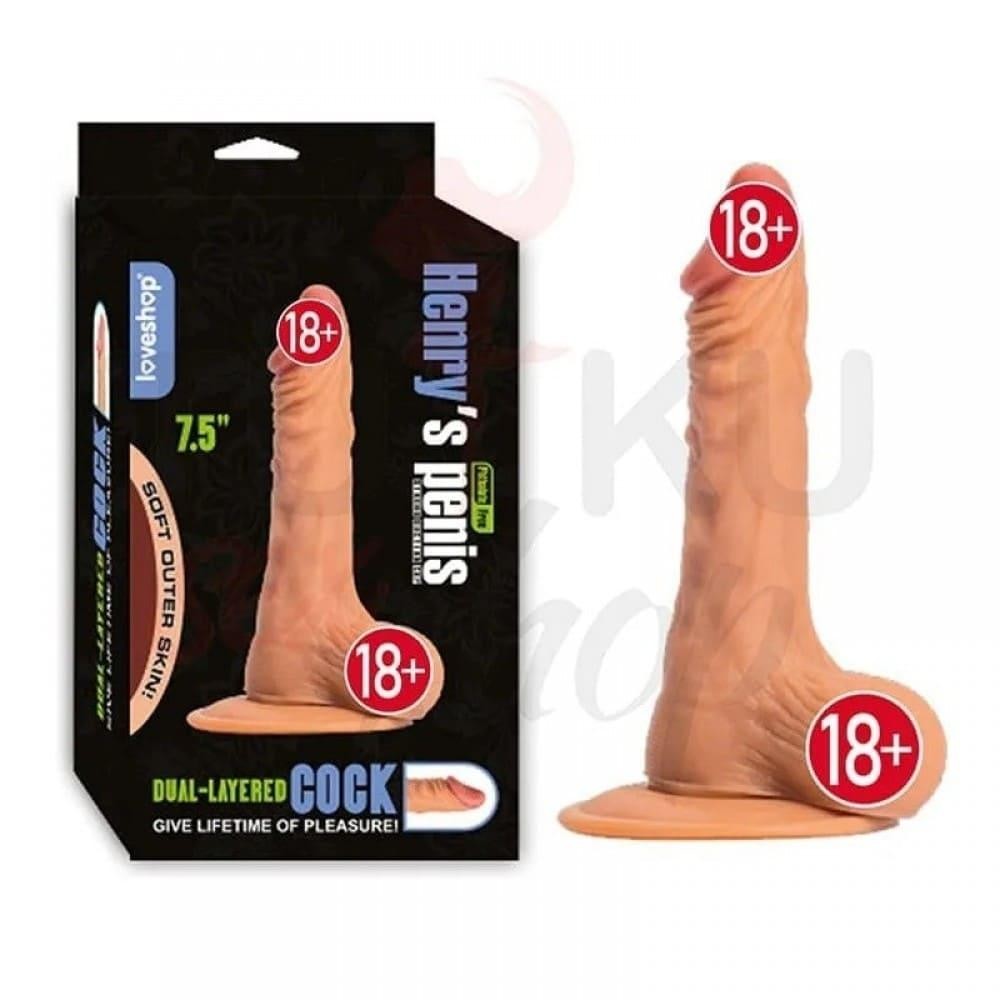 19 cm Gerçekçi Dokuya Sahip Dildo 