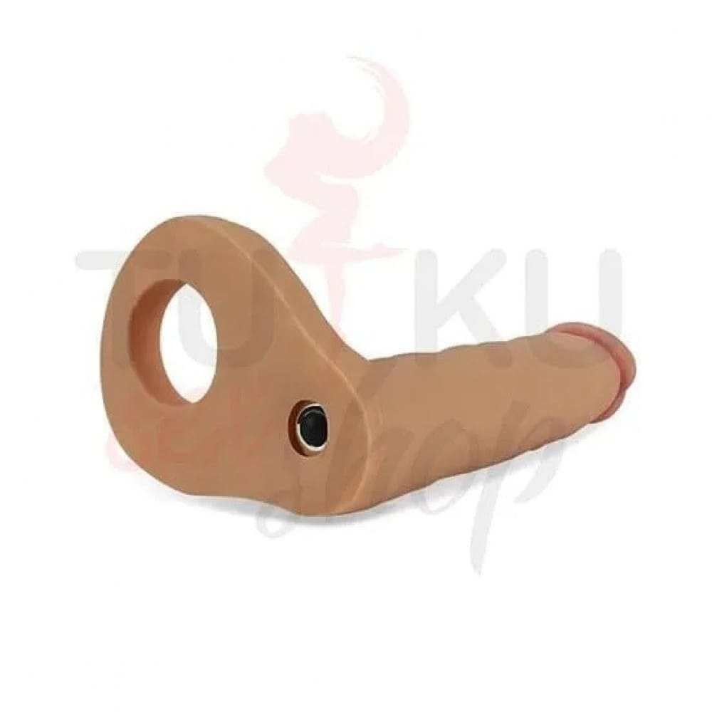 16 cm Halkalı Titreşimli Anal Dildo 
