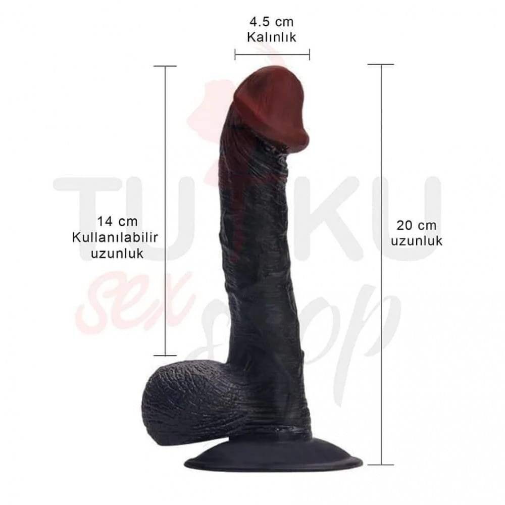 Jack’s 20 cm Gerçekçi Zenci Dildo 
