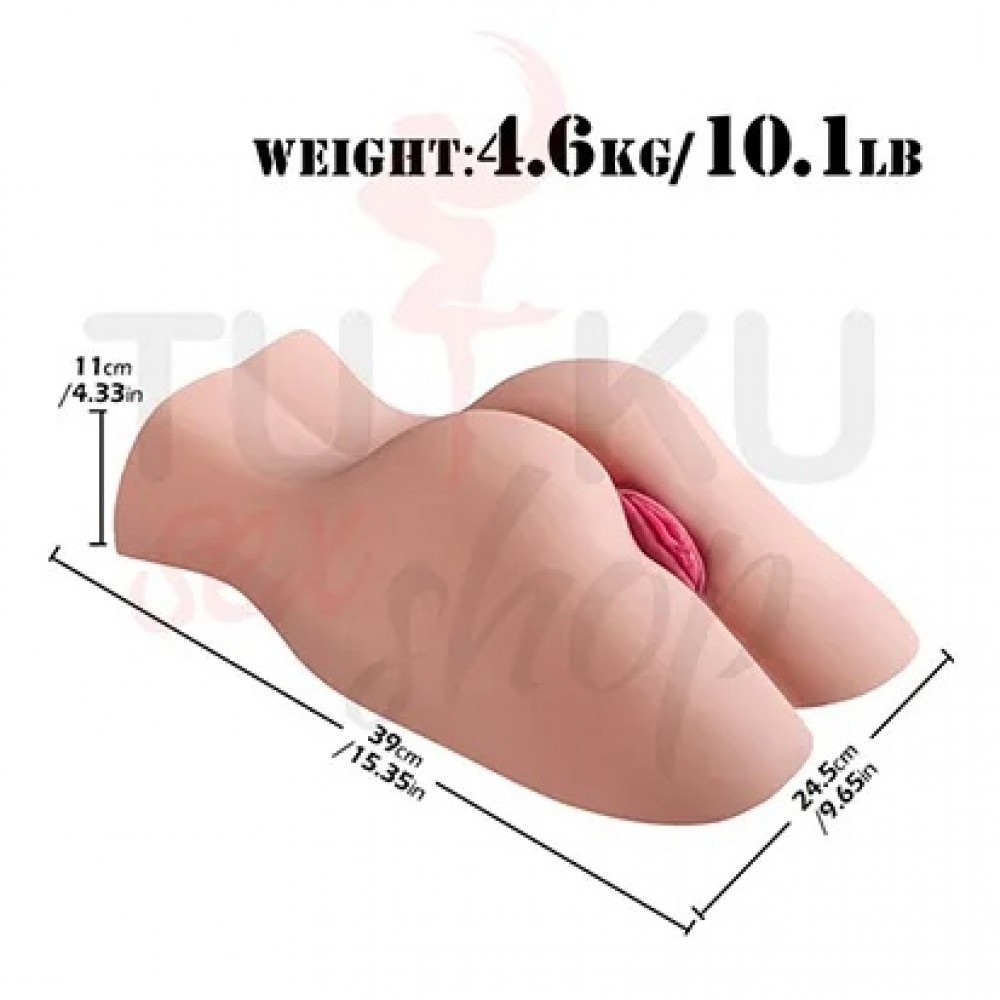 39 cm Gerçekçi Silikon Kalça – Anal & Vajinal Girişli Mastürbatör
