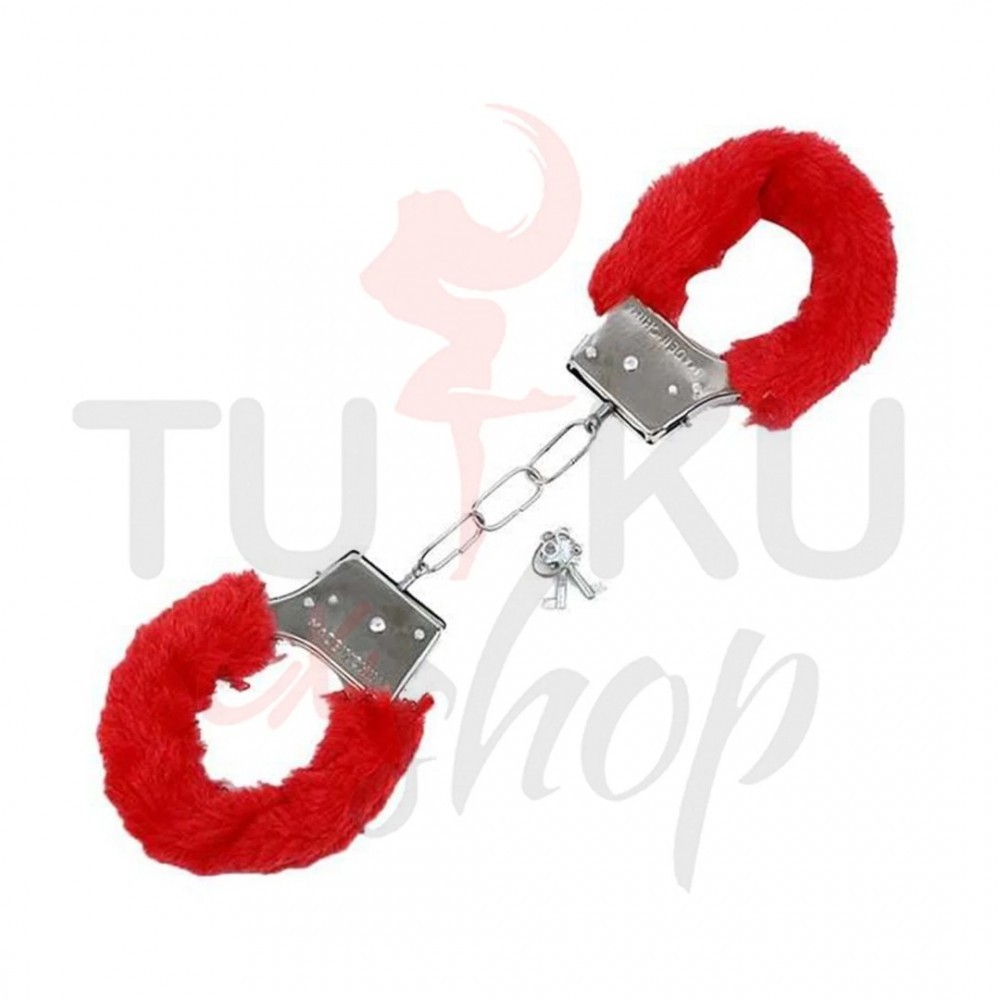 Kırmızı Peluşlu Metal Kelepçe