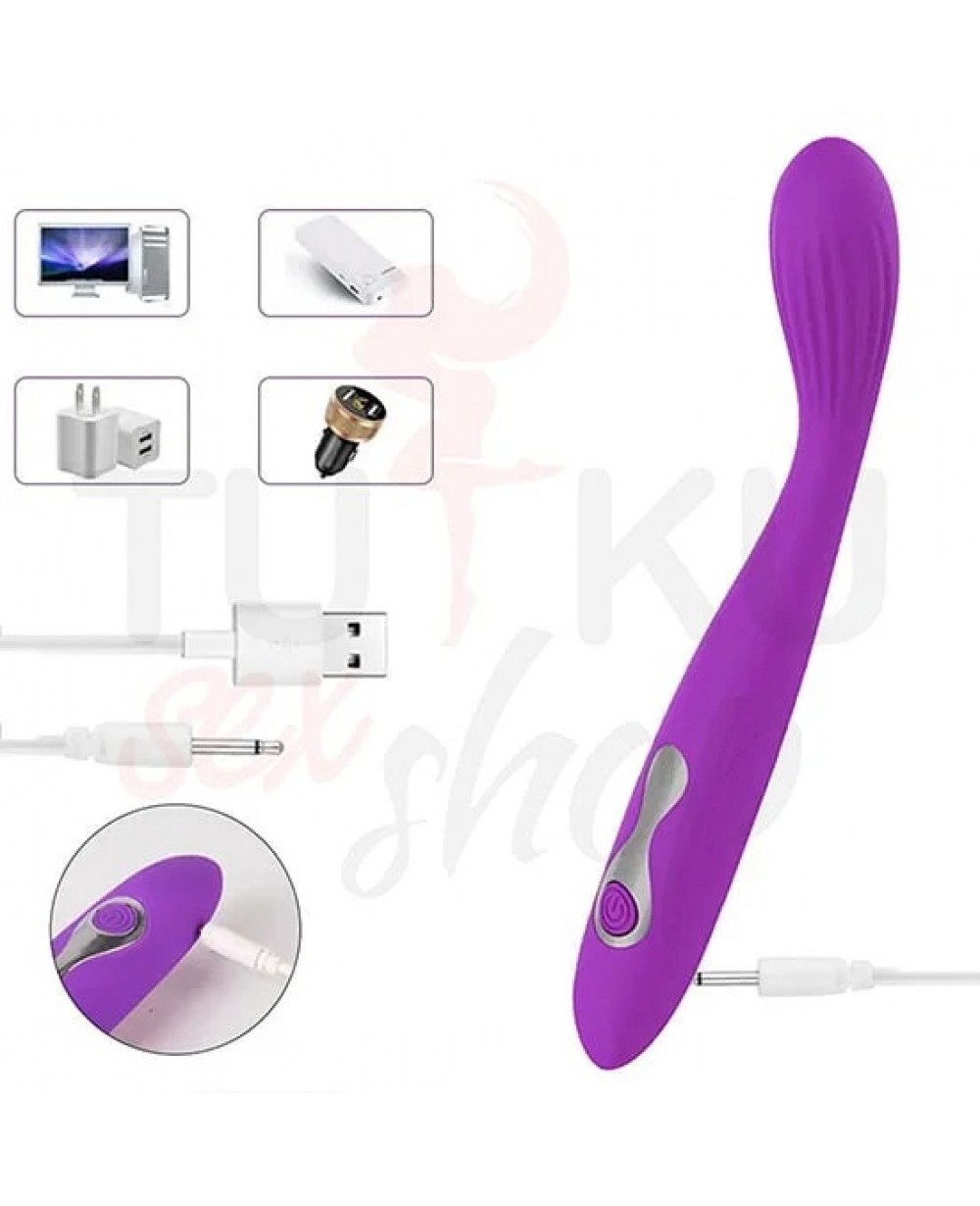 Eğimli Başlıklı Şarjlı G-Nokta Masaj Vibratörü 