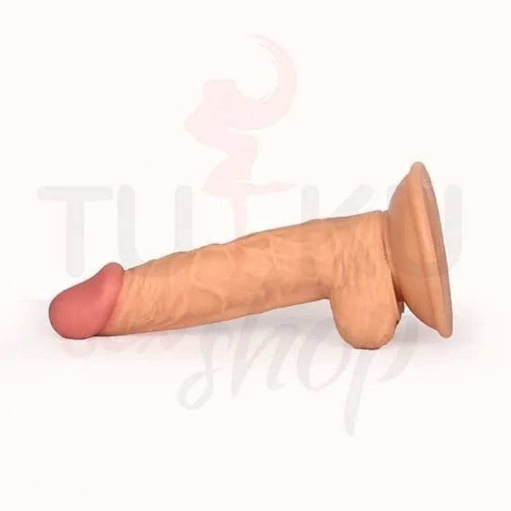 19 cm Kemerli Gerçekçi Strapon – Esnek ve Yumuşak Dildo