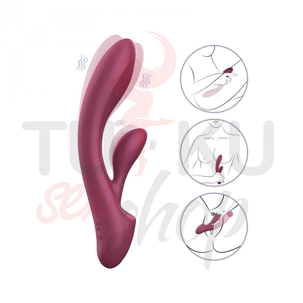 Ultra Güçlü Çift Motorlu 2’si 1 Rabbit Vibratör – USB Şarjlı & Su Geçirmez