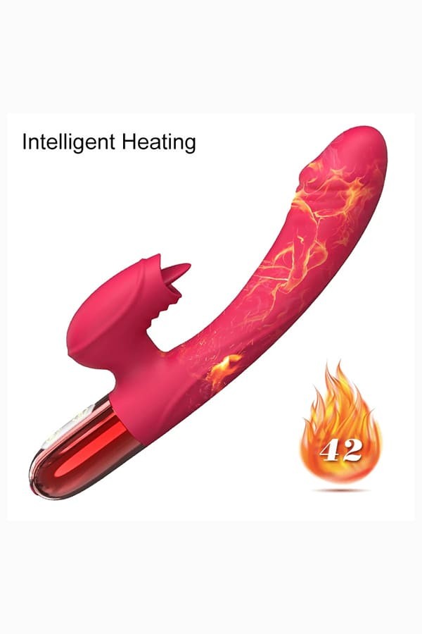 Akıllı Isıtmalı Güçlü Titreşimli G-Spot Klitoris Uyarıcı 2 in 1 Dil Vibratör